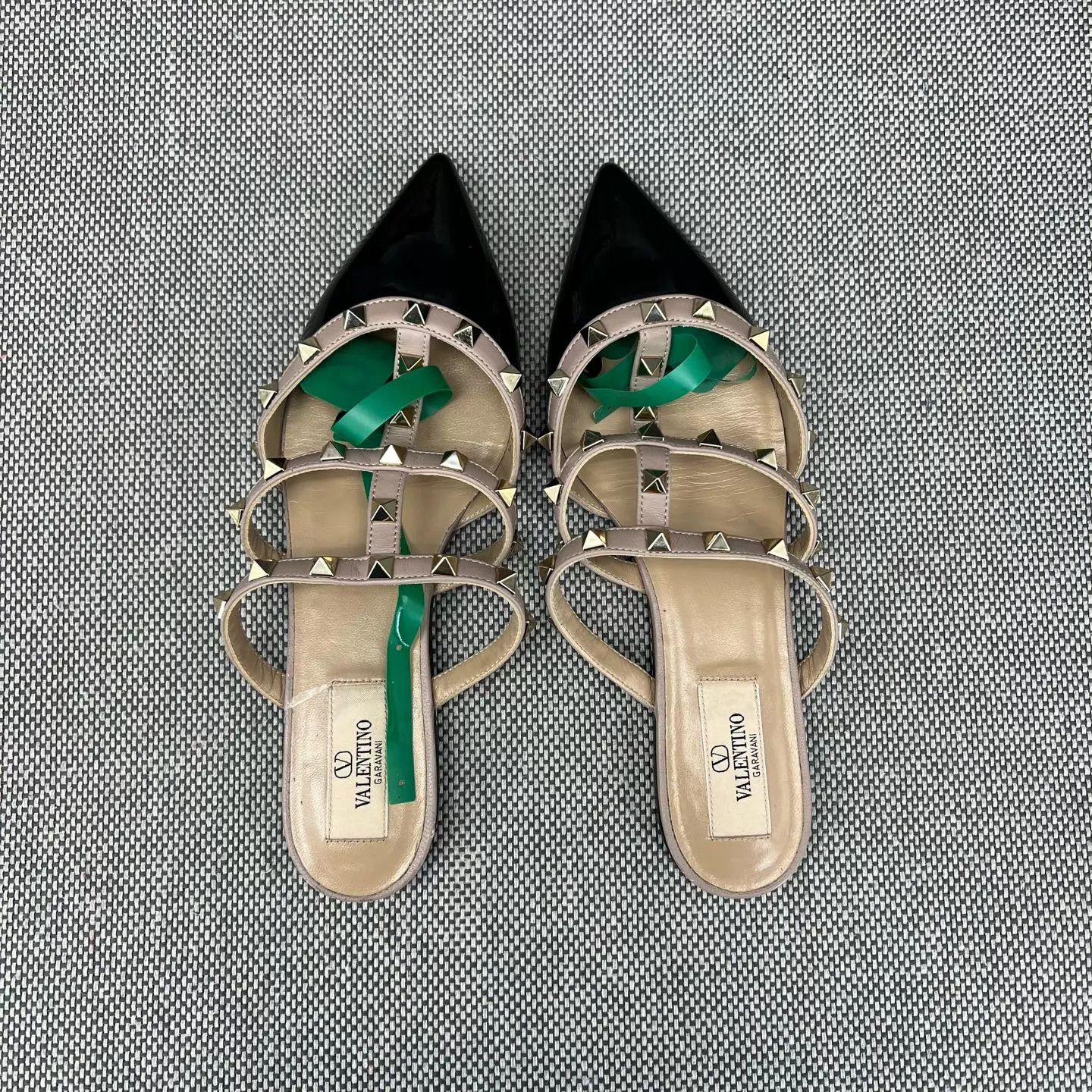 Valentino Valentino Rockstud Flat Black 36 Worn With Box Size US 5.5 / IT 35.5 - 6 Thumbnail