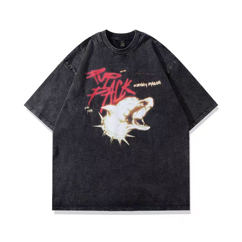Japanese Brand × Vintage Street Vintage Hip Hop Printed Washed Short Sleeve T-Shirt Size US M / EU 48-50 / 2 - 1 Thumbnail