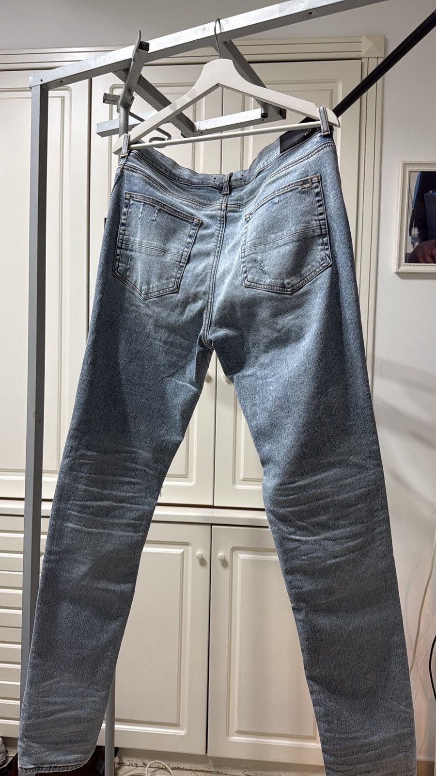 Amiri Amiri mx1 iridescent rainbow patch blue denim jeans Size US 38 / EU 54 - 3 Thumbnail