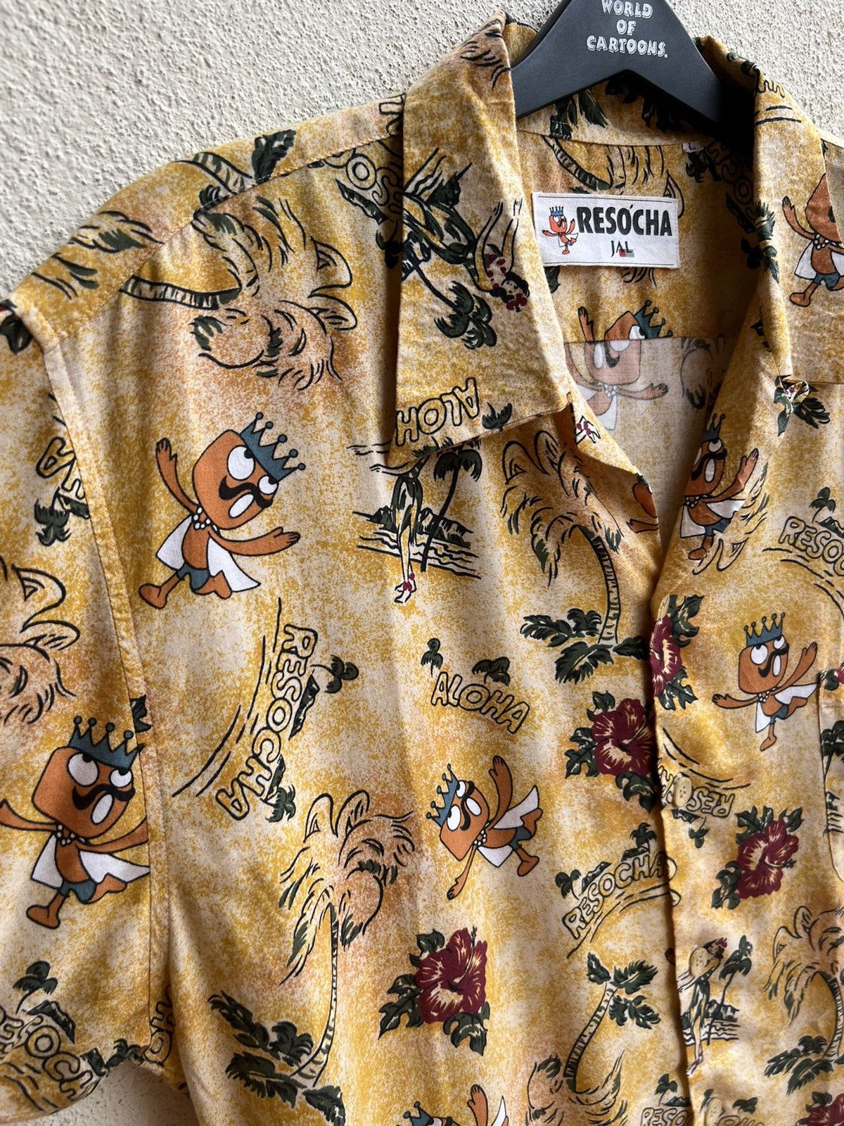 Vintage Resocha JAL Japan Hula Girl Oversized Rayon Hawaiian Size US L / EU 52-54 / 3 - 11 Thumbnail