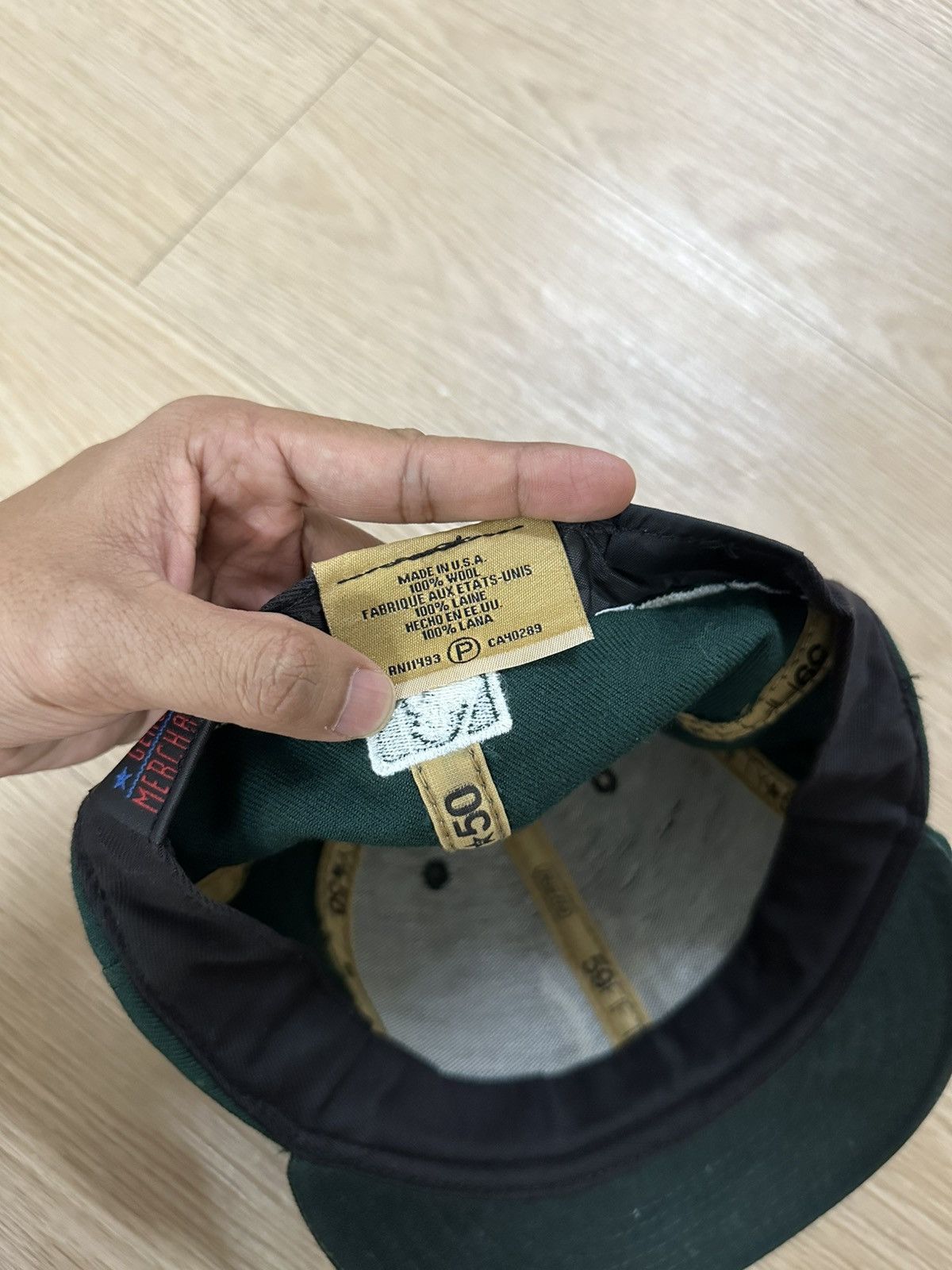 MLB × New York Yankees × Vintage Rare Vintage New York Yankees New Era Made In USA Full Cap Size ONE SIZE - 10 Thumbnail
