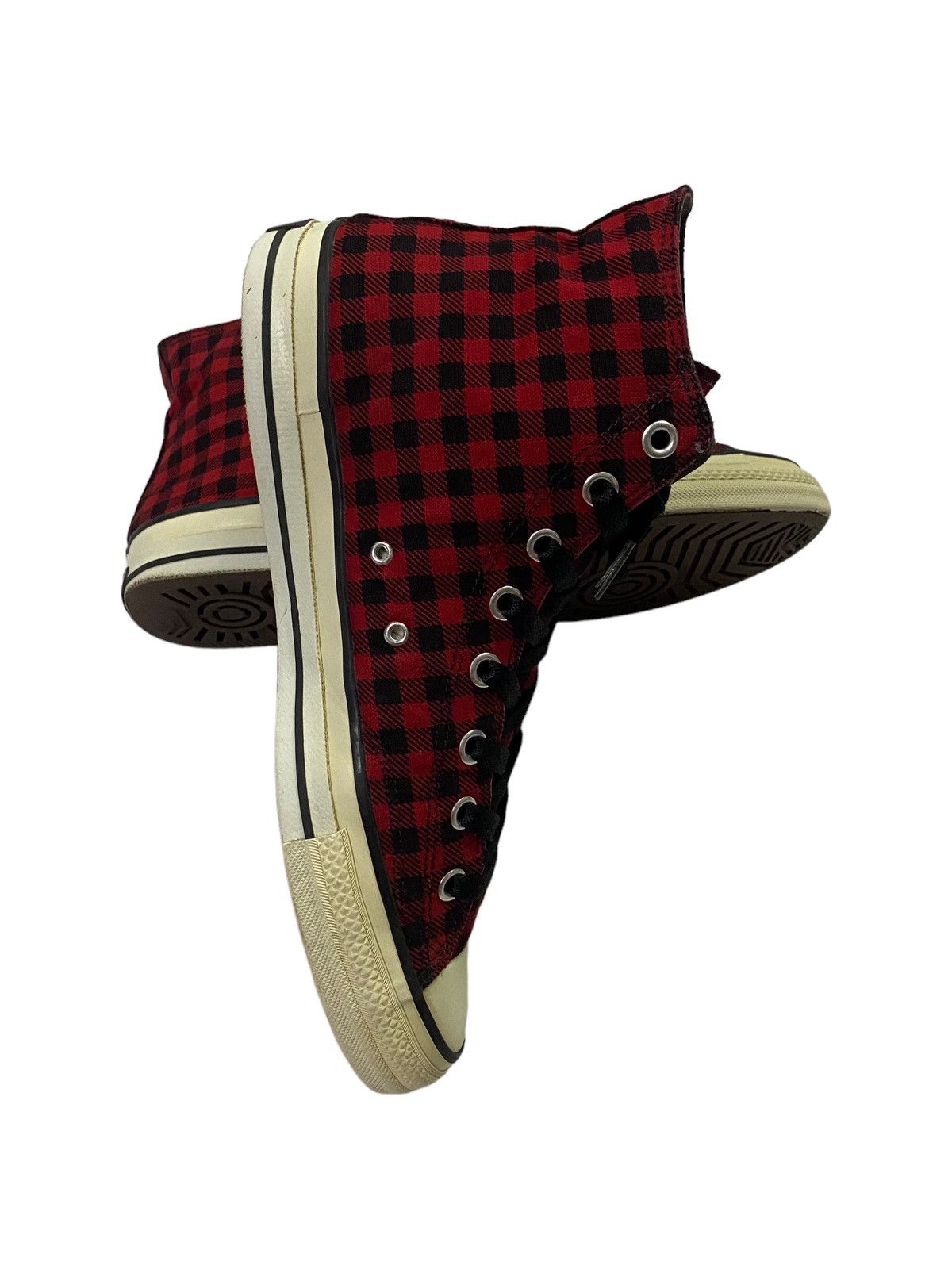 Number (N)ine NUMBER (N)INE Red Plaind Punk Sneakers Size US 9 / EU 42 - 18 Thumbnail