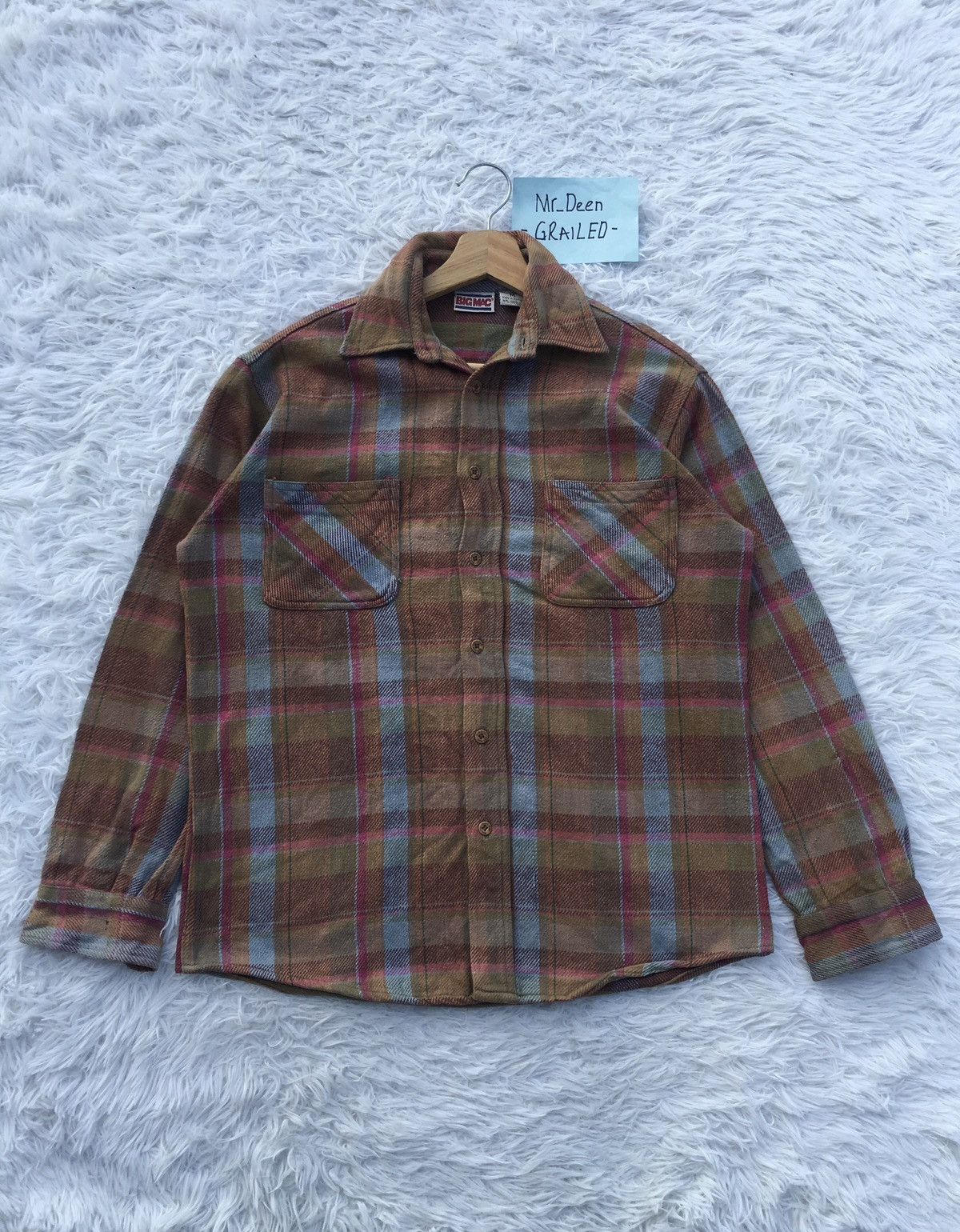 Big Mac Vintage 90s Big Mac Flannel Shirt USA Made Size US M / EU 48-50 / 2 - 1 Thumbnail