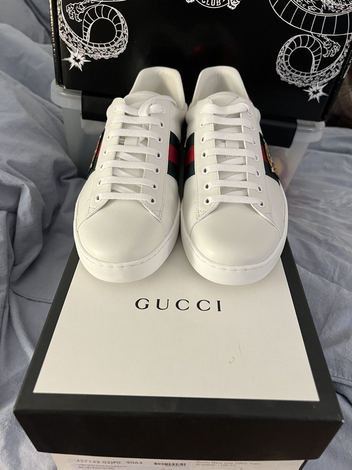 Gucci Gucci New Ace GRG Tiger Sneaker - UK 10 Size US 10.5 / EU 43-44 - 4 Thumbnail