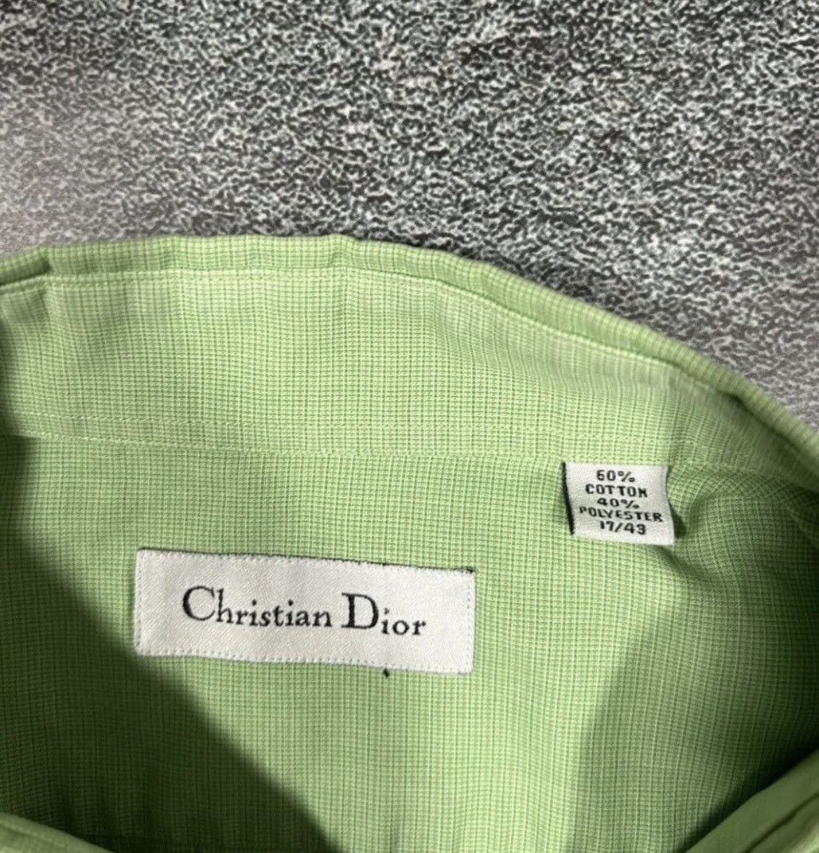 Dior Vintage Christian Dior Light Green Button-Up Shirt Size US XL / EU 56 / 4 - 2 Thumbnail