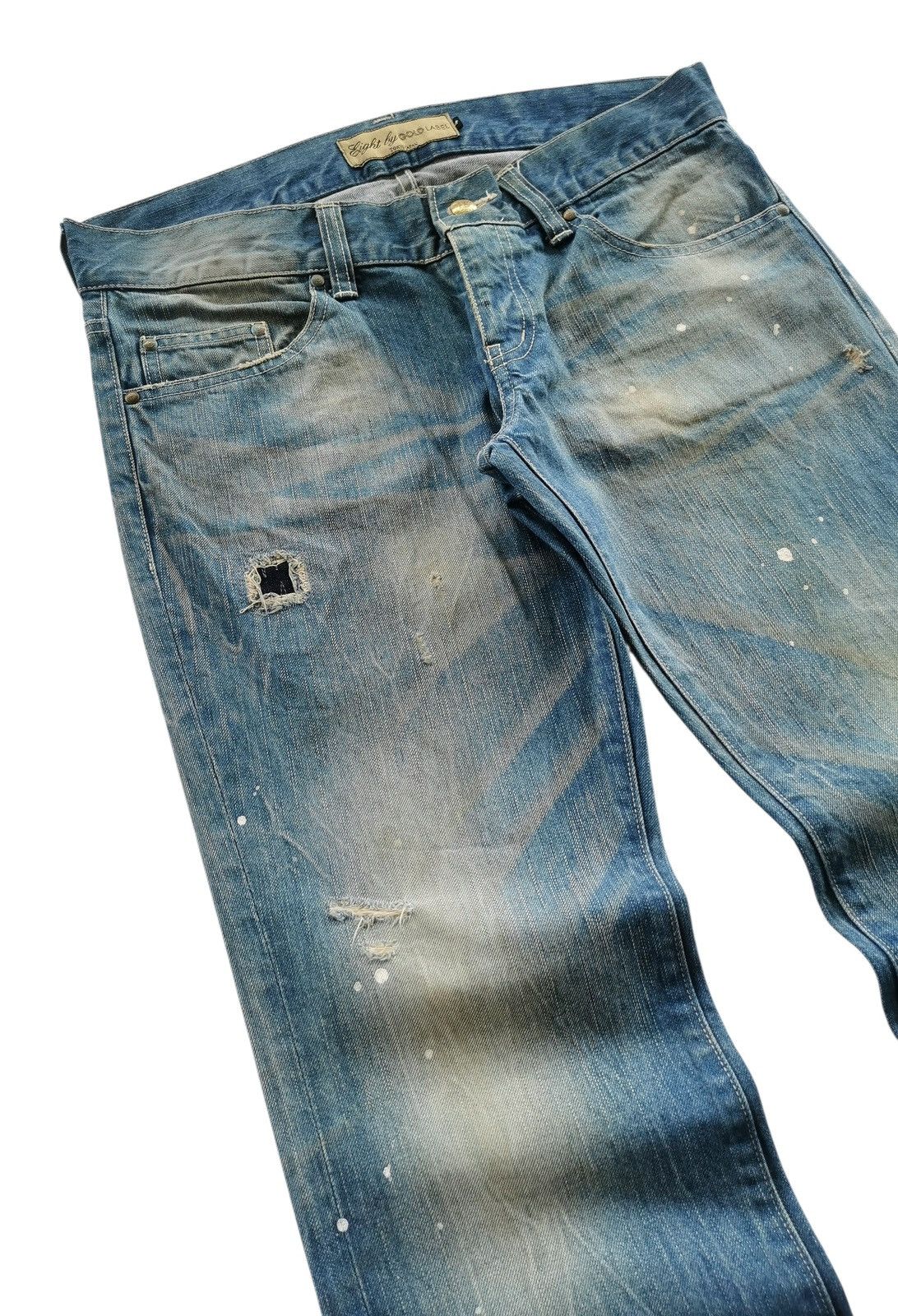 Japanese Brand Eight by COLD LABEL Denim Paint Splatter - Kapital Style Size US 34 / EU 50 - 6 Thumbnail