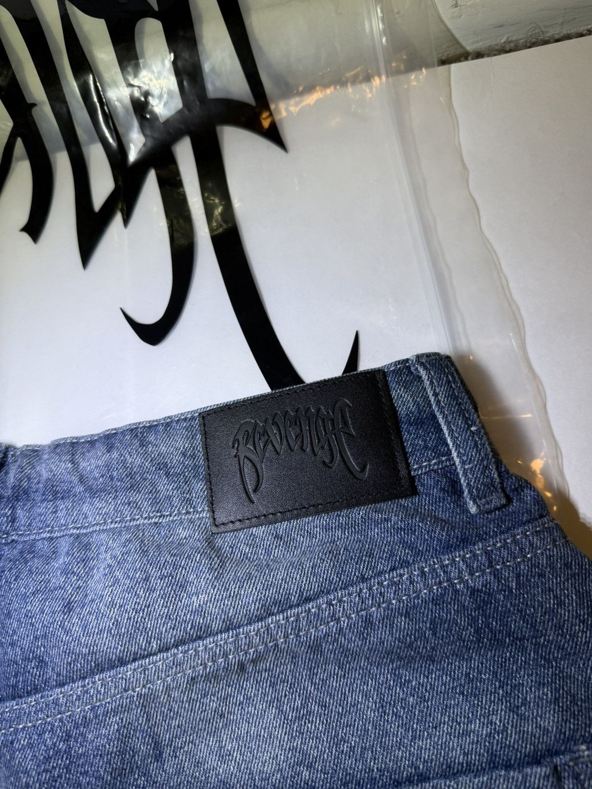 Revenge Revenge ARANEAE DENIM SHORTS VINTAGE INDIGO LARGE (32) Size US 32 / EU 48 - 10 Thumbnail