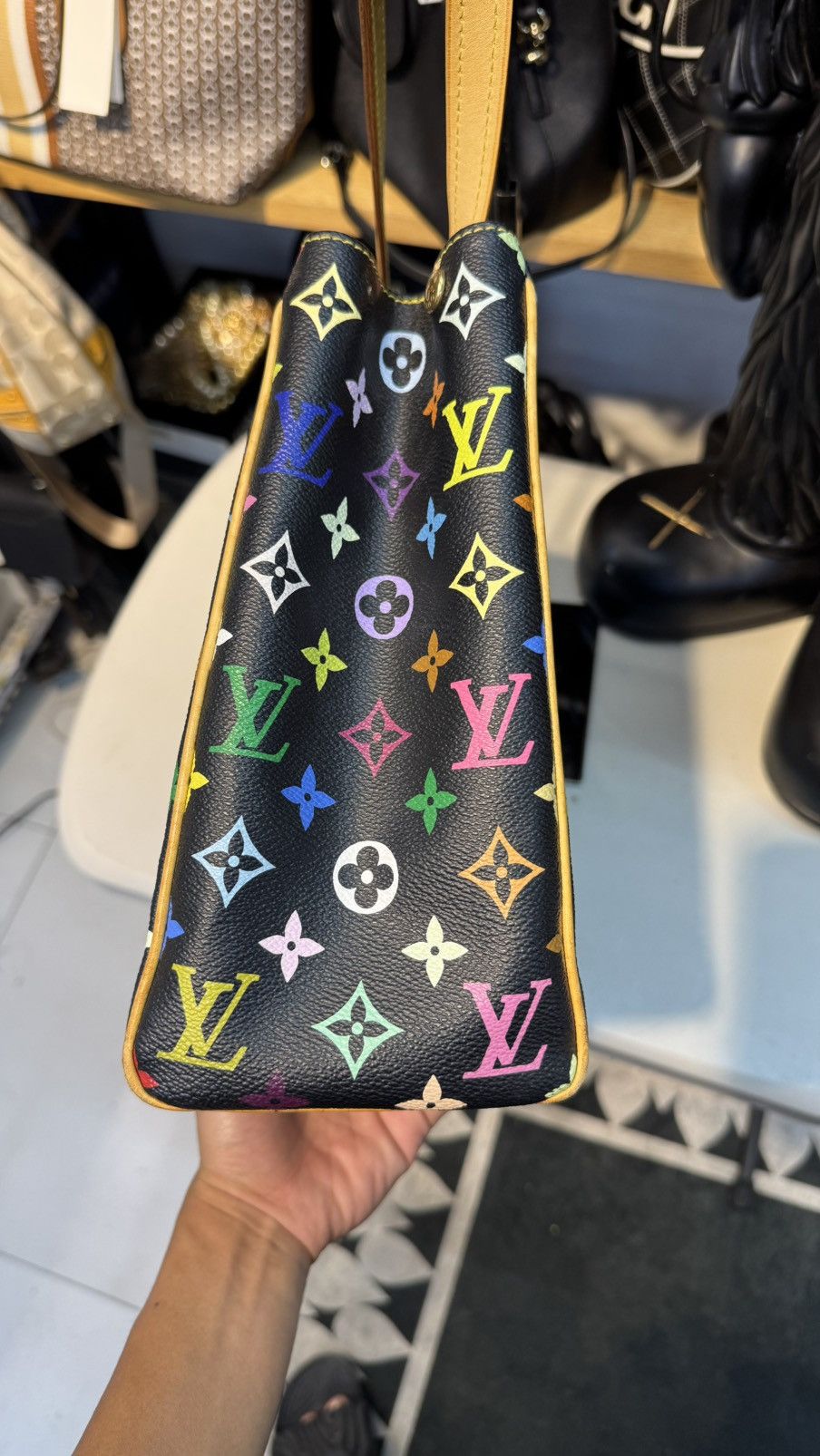 Louis Vuitton Louis Vuitton Black Multicolor Aurelia MM Shoulder Bag Size ONE SIZE - 10 Thumbnail