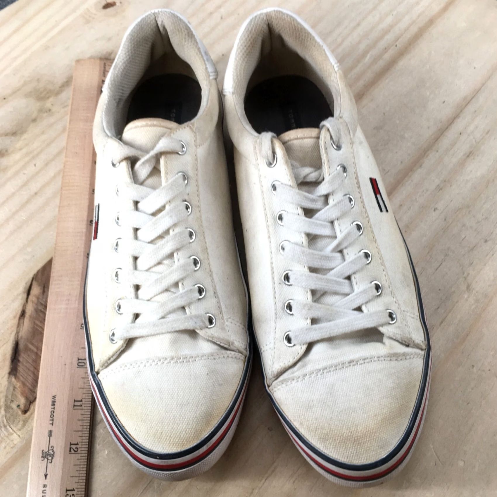 Tommy Hilfiger Tommy Hilfiger Shoes Womens 11 M Fressian Cap Toe Casual Sneakers White Canvas Size ONE SIZE - 7 Thumbnail