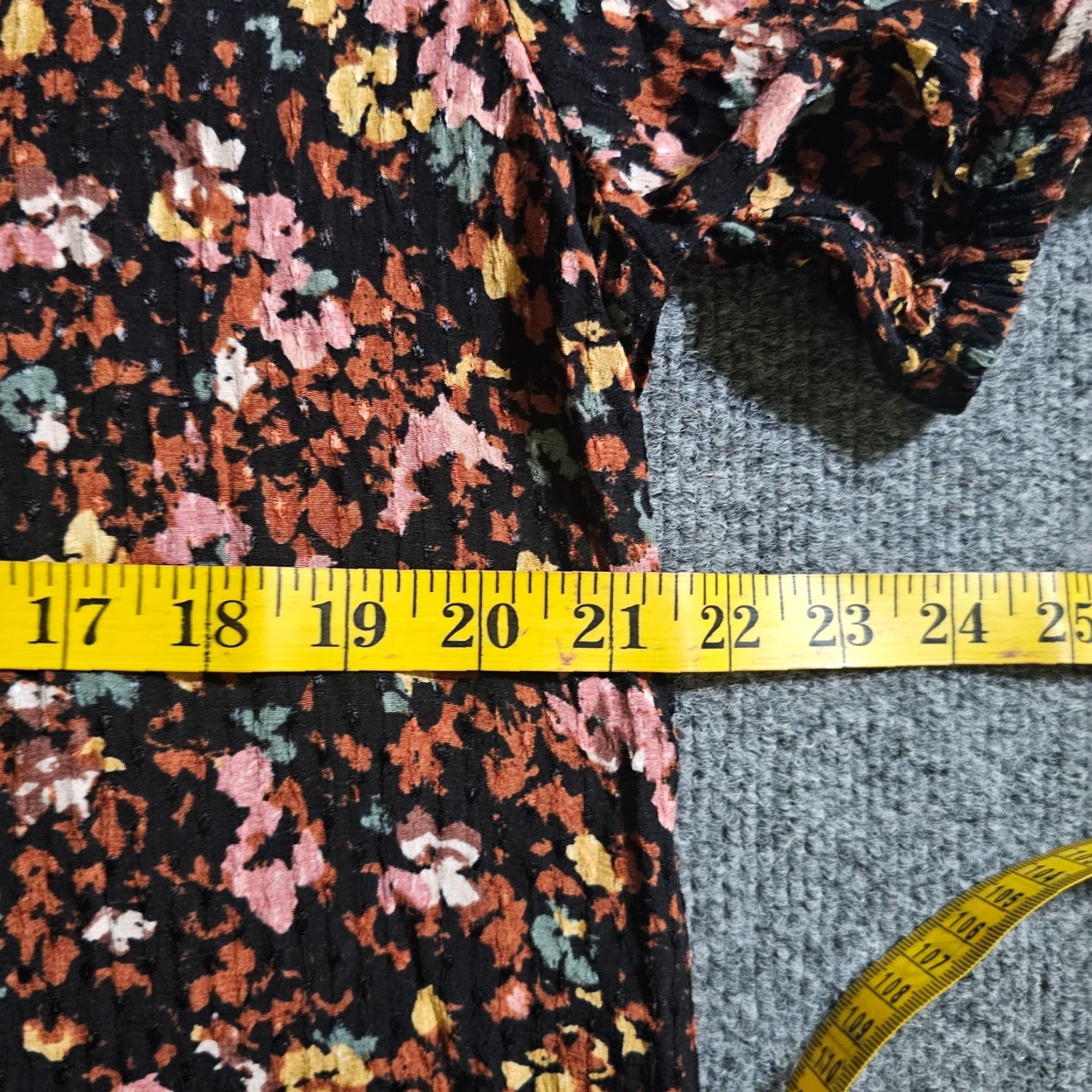 FatFace Fat Face Top Blouse Shirt Womens 14 Black Brown Floral Short Sleeve Classic Casual Size XL / US 12-14 / IT 48-50 - 6 Thumbnail