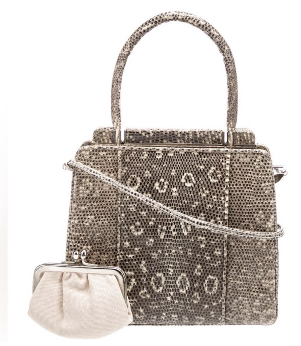 Judith Leiber Judith Leiber Lizard Shoulder Bag in Brown Lizard Size ONE SIZE - 3 Thumbnail