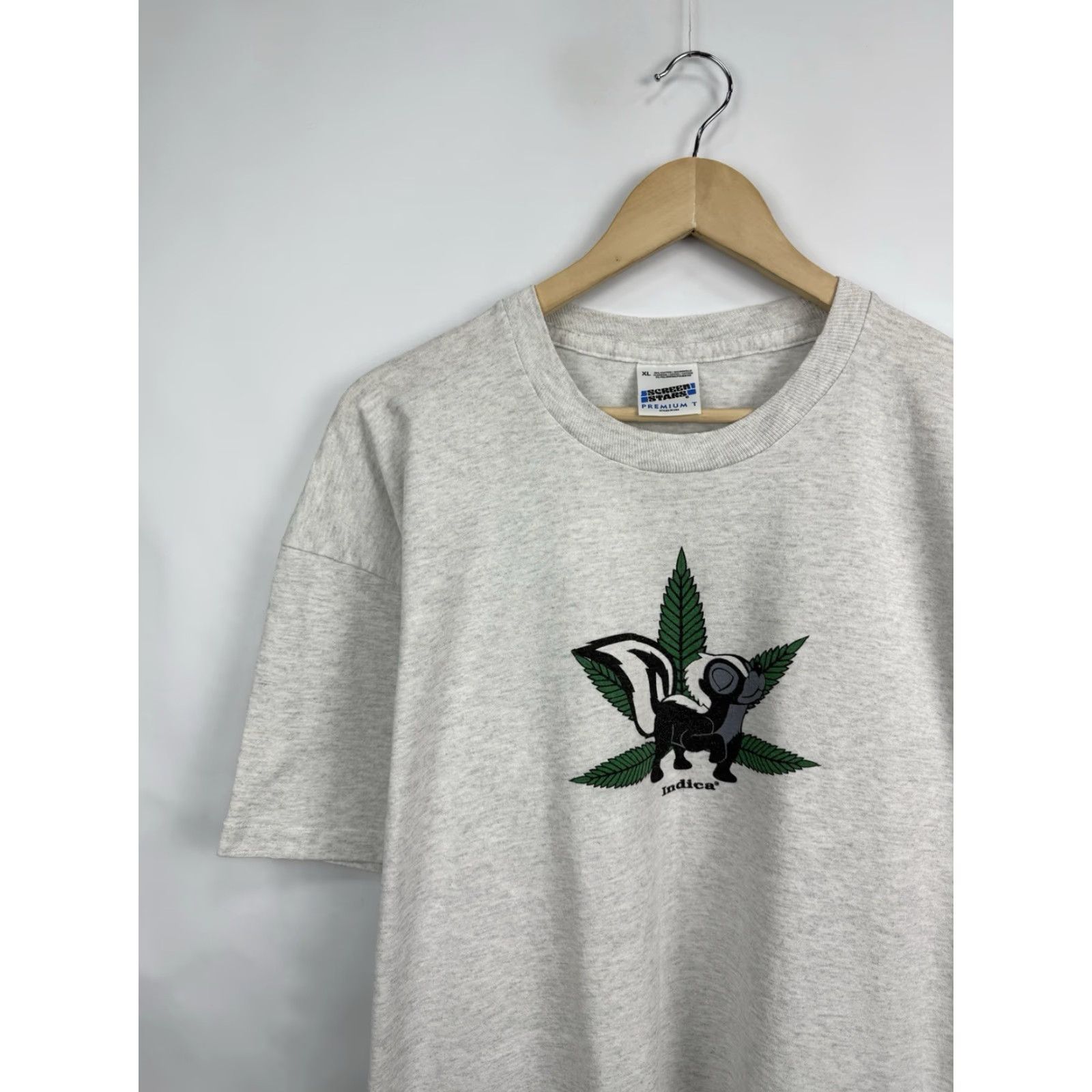 Fruit Of The Loom VINTAGE 90s Indica Skunk Weed 420 Marijuana Cannabis T-Shirt Mens XL Gray Fruit of the Loom Shirt Size US XL / EU 56 / 4 - 3 Thumbnail