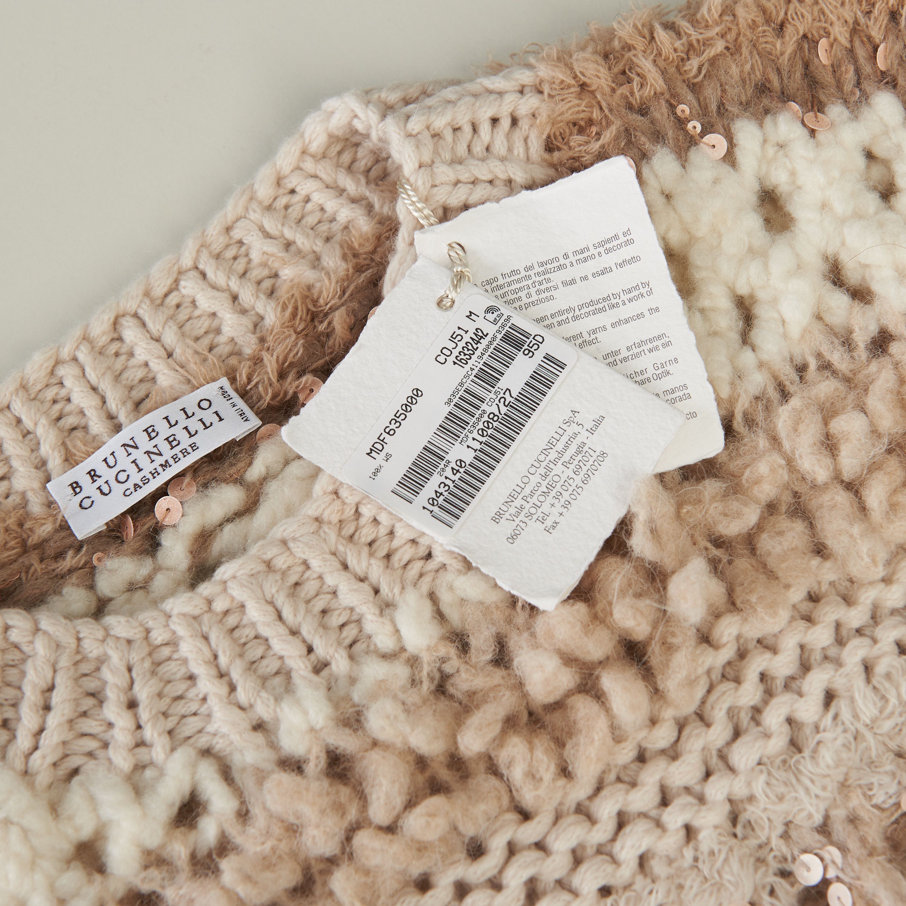 Brunello Cucinelli Sequined Cashmere Crewneck Sweater - Opera Knit, Textured Size M / US 6-8 / IT 42-44 - 11 Thumbnail