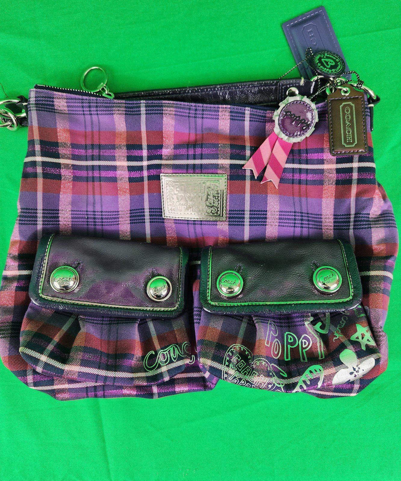 Coach Vintage Coach Plaid Crossbody Bag with Decorative Pockets Size ONE SIZE - 1 Thumbnail