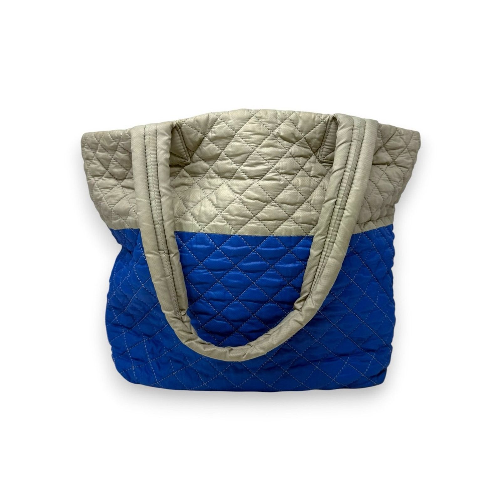 MZ Wallace MZ Wallace Metro Quilted Travel Tote Bag Beige Blue Women’s Size ONE SIZE - 3 Thumbnail