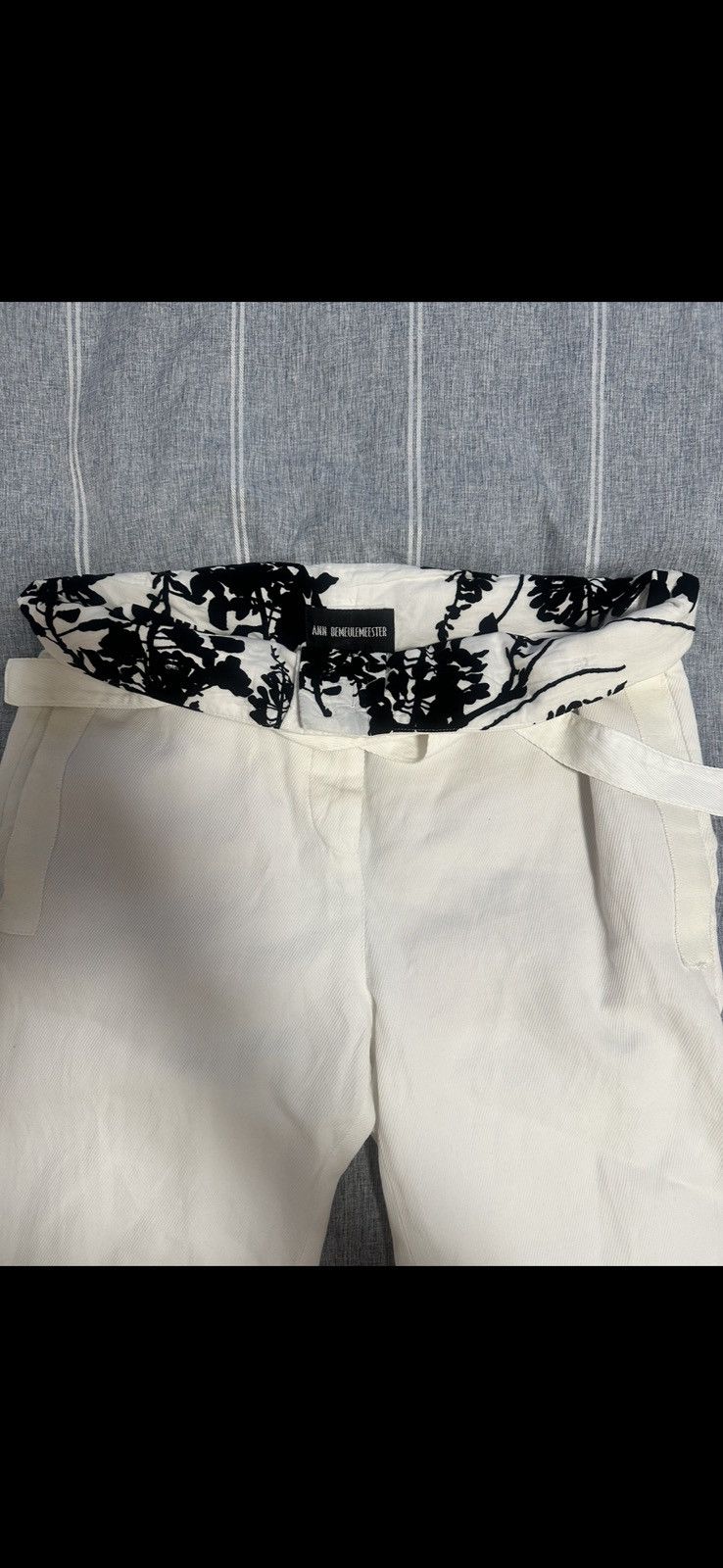 Ann Demeulemeester White Cotton Pants Size 27" / US 4 / IT 40 - 1 Thumbnail