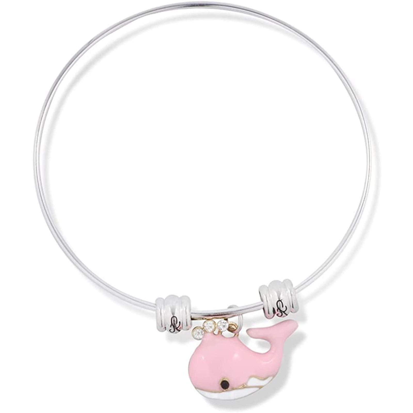 & Other Stories Pink Whale Three Rhinestones Water Fancy Charm Bangle Size ONE SIZE - 1 Thumbnail