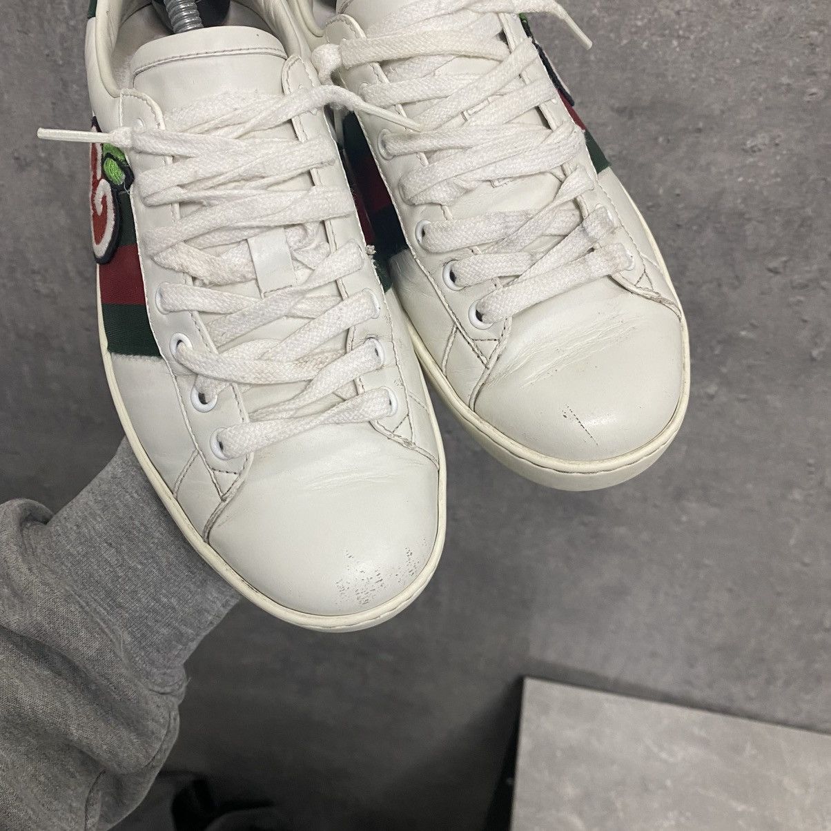 Gucci Gucci Ace Embroidered Shoes Sneakers Size US 5 / IT 35 - 7 Thumbnail