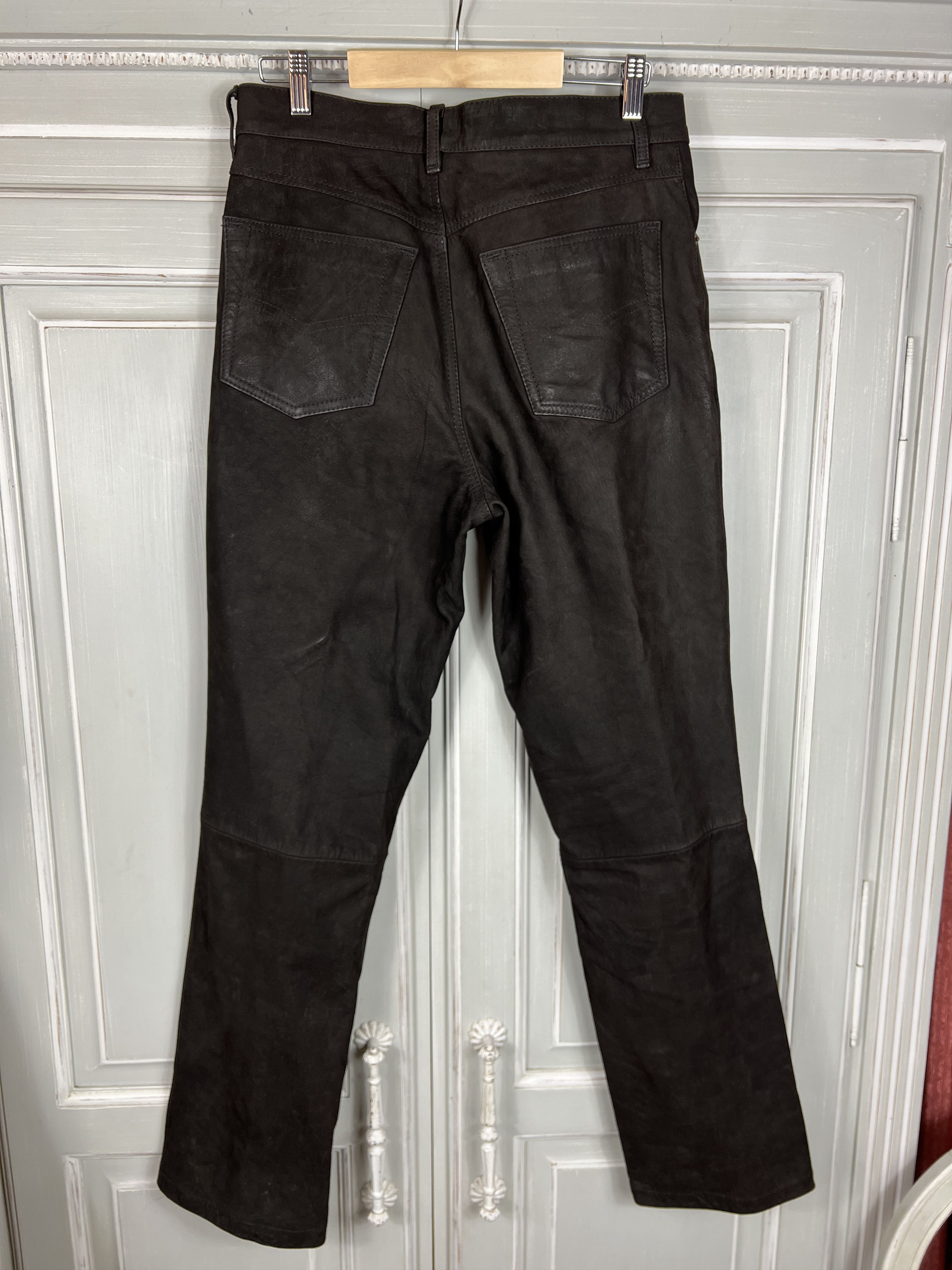 Genuine Leather × Vintage vintage brown leather biker pants Size US 33 - 5 Thumbnail