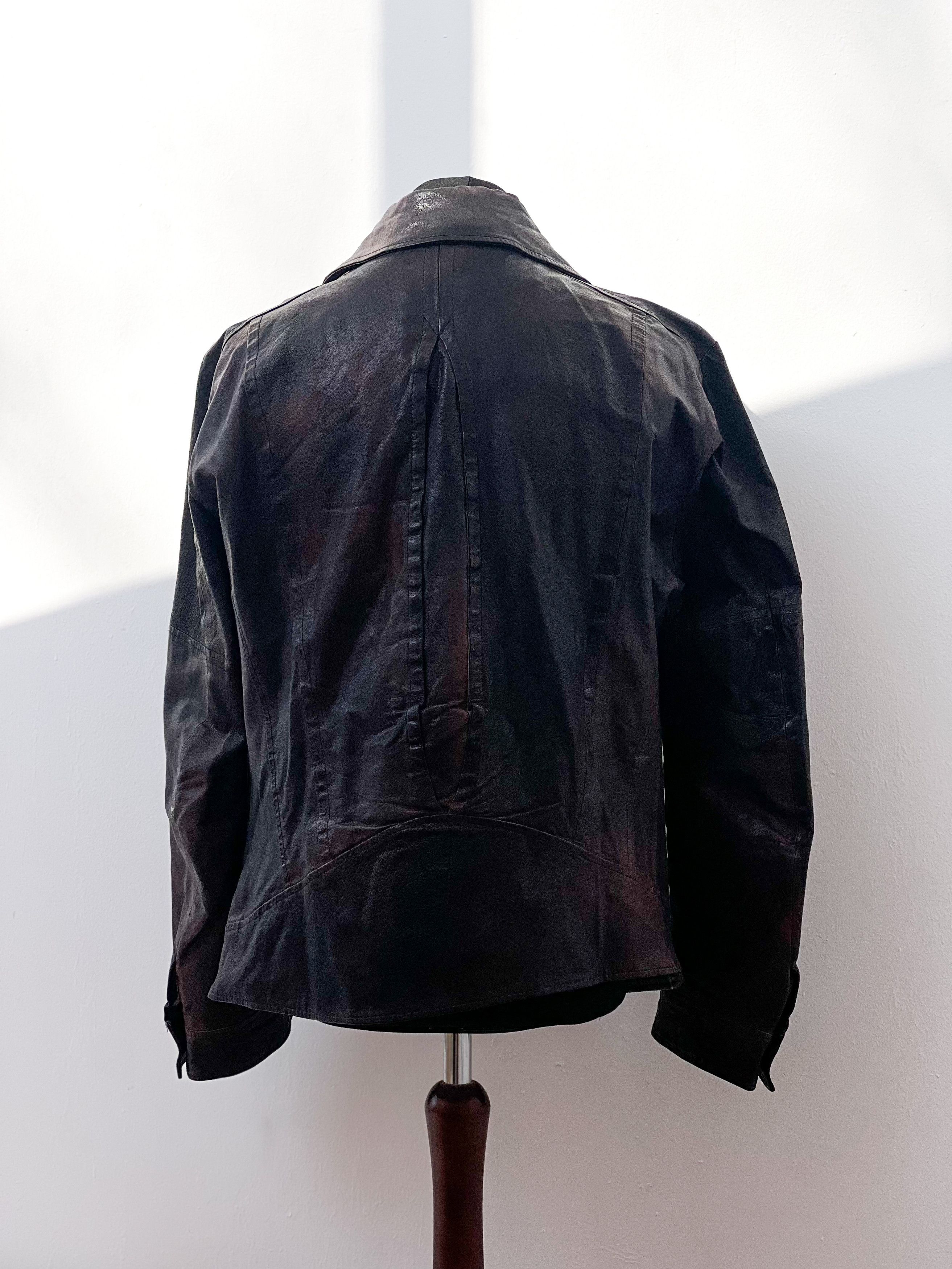 Hugo Boss × Vintage Hugo Boss Orange vintage leather jacket Size US L / EU 52-54 / 3 - 13 Thumbnail