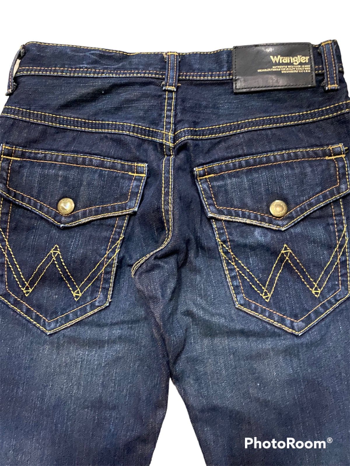 If Six Was Nine × Tornado Mart × Wrangler Flare Jeans Wrangler Gold Thread Western Denim Flared Size US 29 - 4 Thumbnail