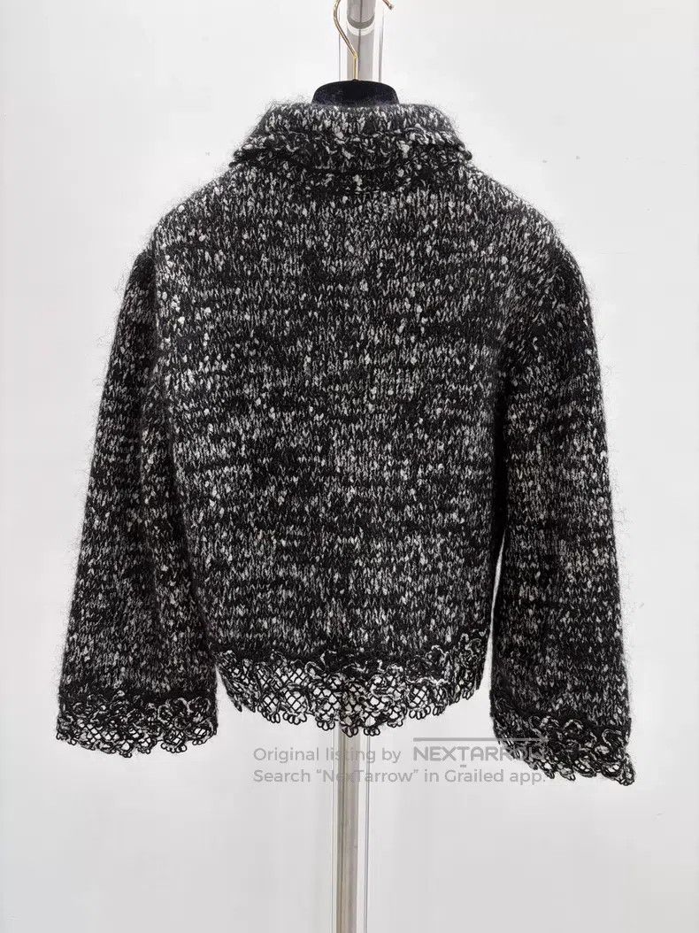 Chanel Chanel Doll collar black and white blended knitted short c Size XS / US 0-2 / IT 36-38 - 2 Thumbnail