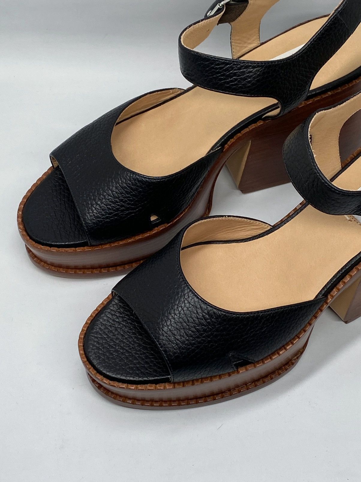 Gabriela Hearst Gabriela Hearst Zuri 90MM Leather Platform Sandals size 38.5 Size US 8.5 / IT 38.5 - 3 Thumbnail