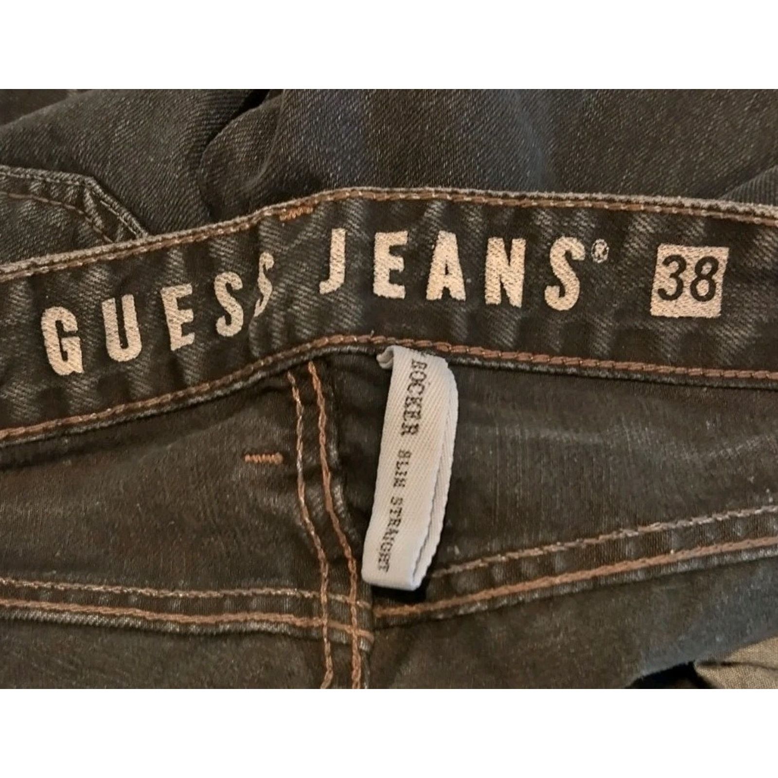 Guess GUESS Brit Rocker Men Slim Straight Fit Black Jeans 38x32 Size US 38 / EU 54 - 4 Thumbnail