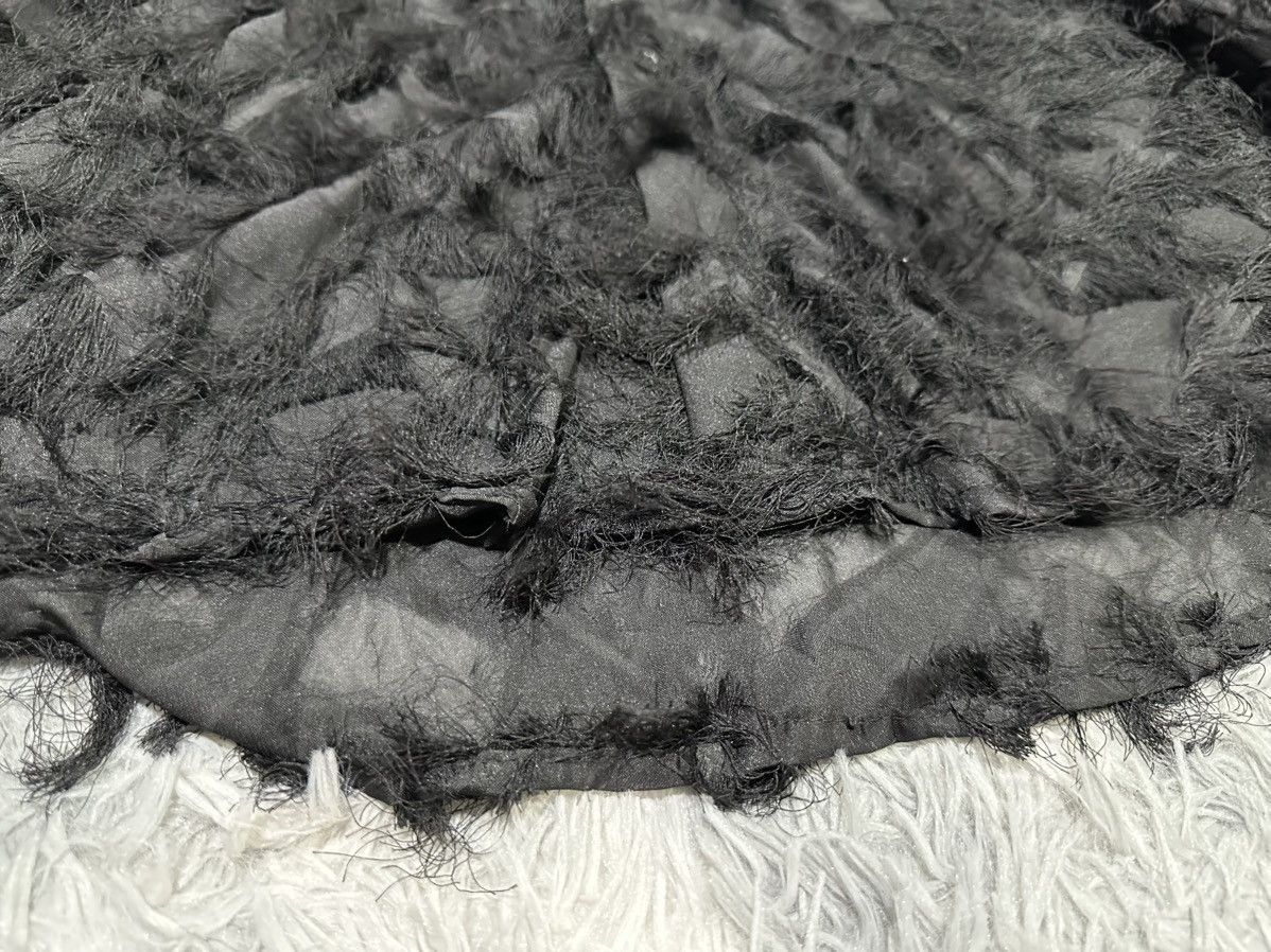Japanese Brand 🔥Sick Y2K Japanese Black Fur Fringed Feather Shirt Goth Punk Size US XL / EU 56 / 4 - 5 Thumbnail