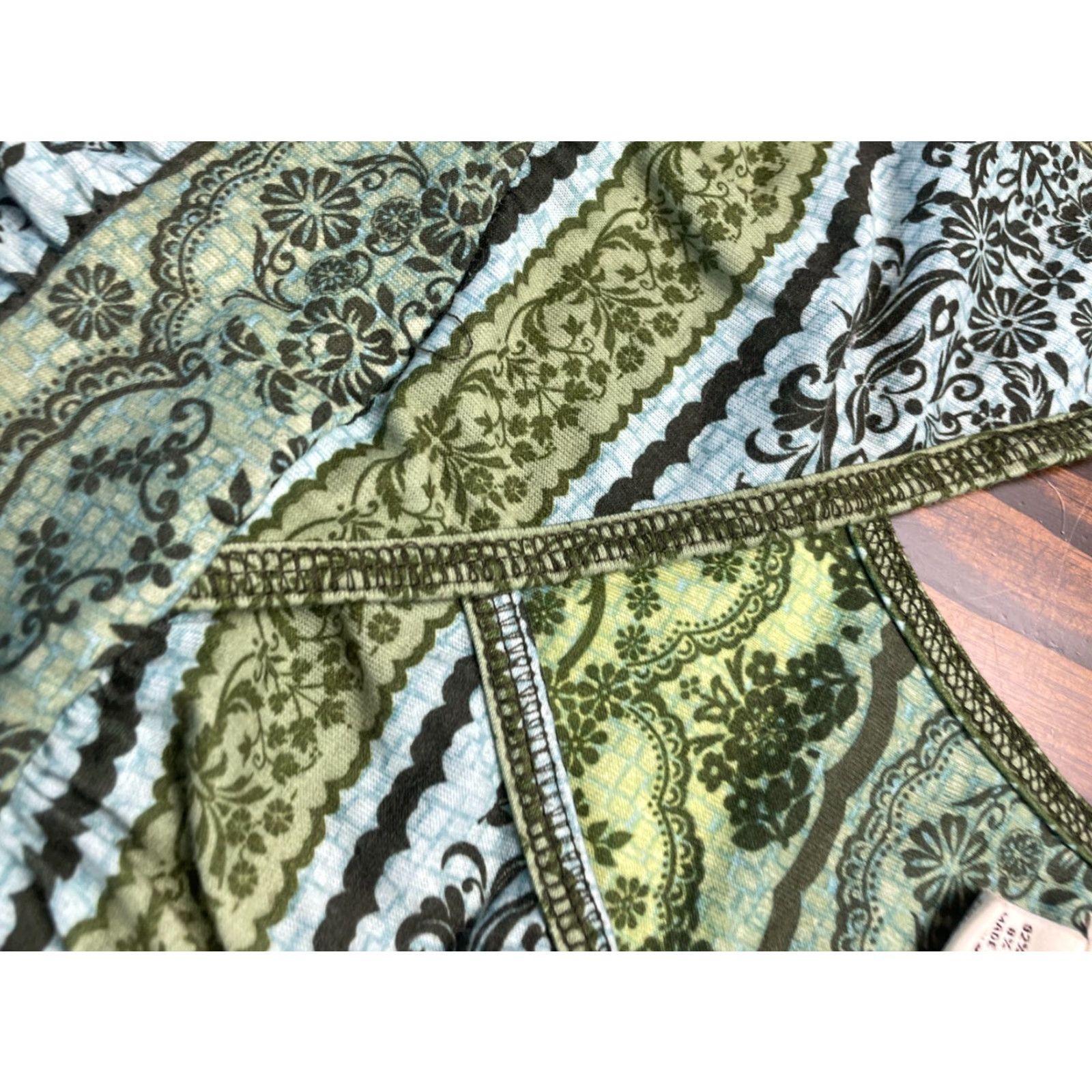 Vintage Mudd dress Women's XS Green Blue Floral Above Knee Sleeveless Dress Length Short Fit & Flare Womens XS Floral Above Knee Blue Green Mudd dress Size XS / US 0-2 / IT 36-38 - 4 Thumbnail