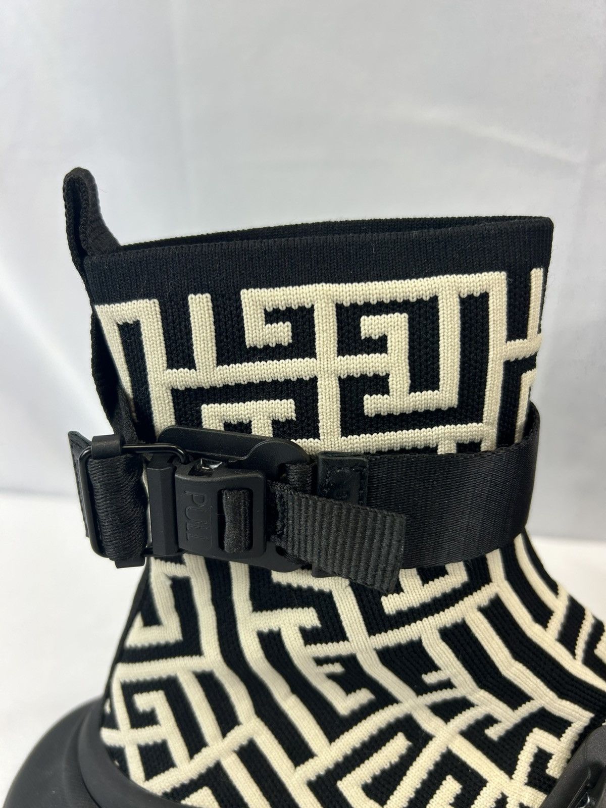 Balmain Balmain BBold Strap Monogram High Top Sneaker Size US 7 / EU 40 - 8 Thumbnail
