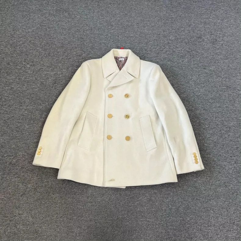 Thom Browne Thom Browne Double pleated wool coat Size S / US 4 / IT 40 - 1 Thumbnail