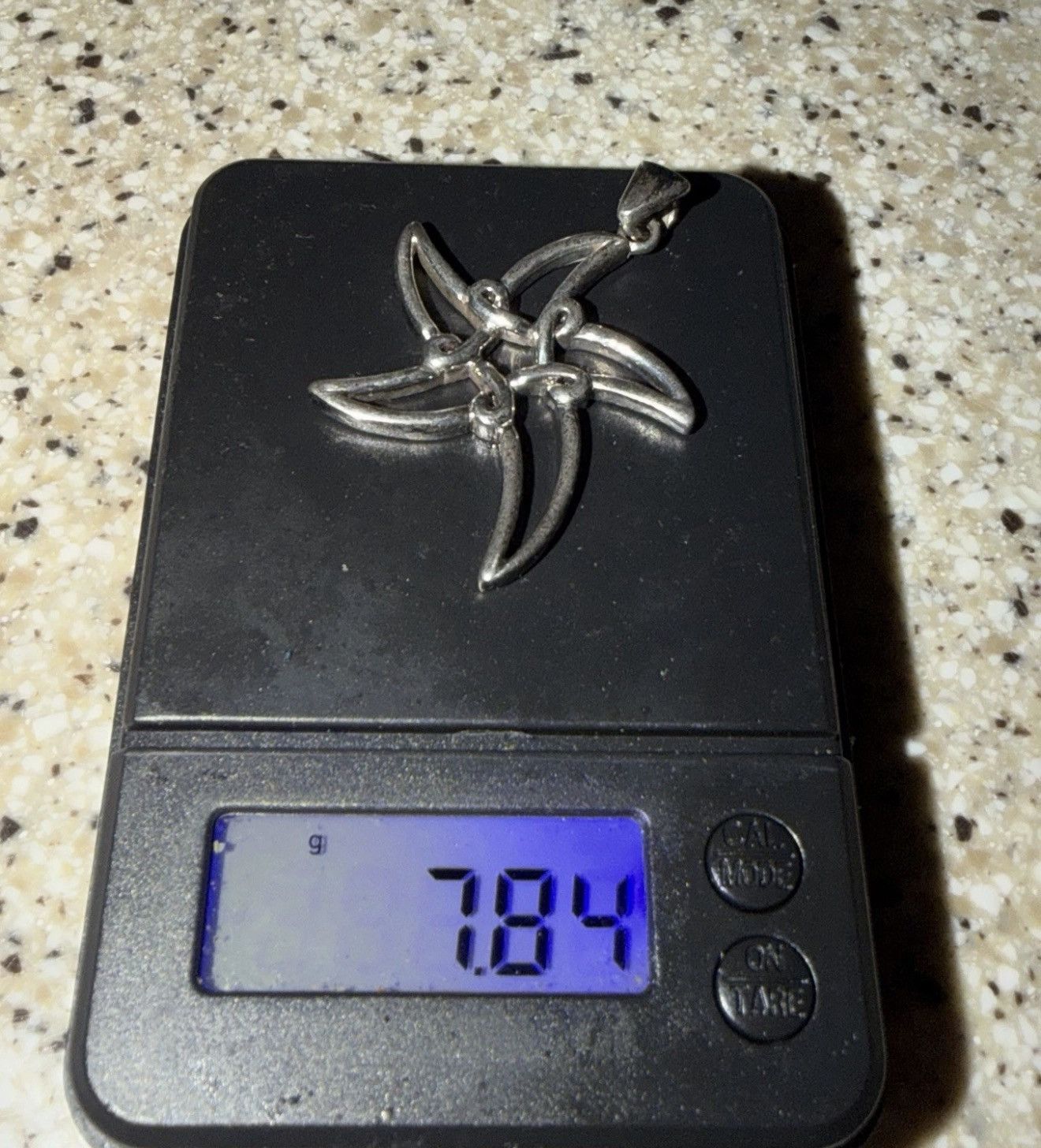 Vintage Vintage 925 Silver Starfish Knot Pendant Celtic Makers Mark Size ONE SIZE - 5 Thumbnail