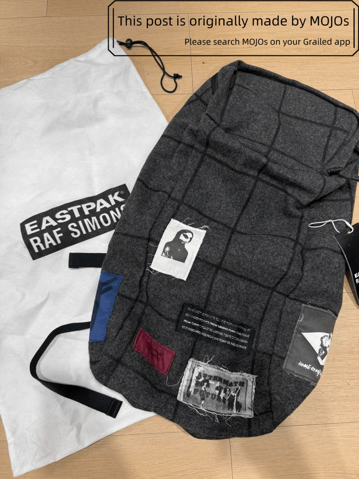 Eastpak × Raf Simons Raf Simons x Eastpak 08AW Patches Wool Backpack mojos171312 Size ONE SIZE - 1 Thumbnail