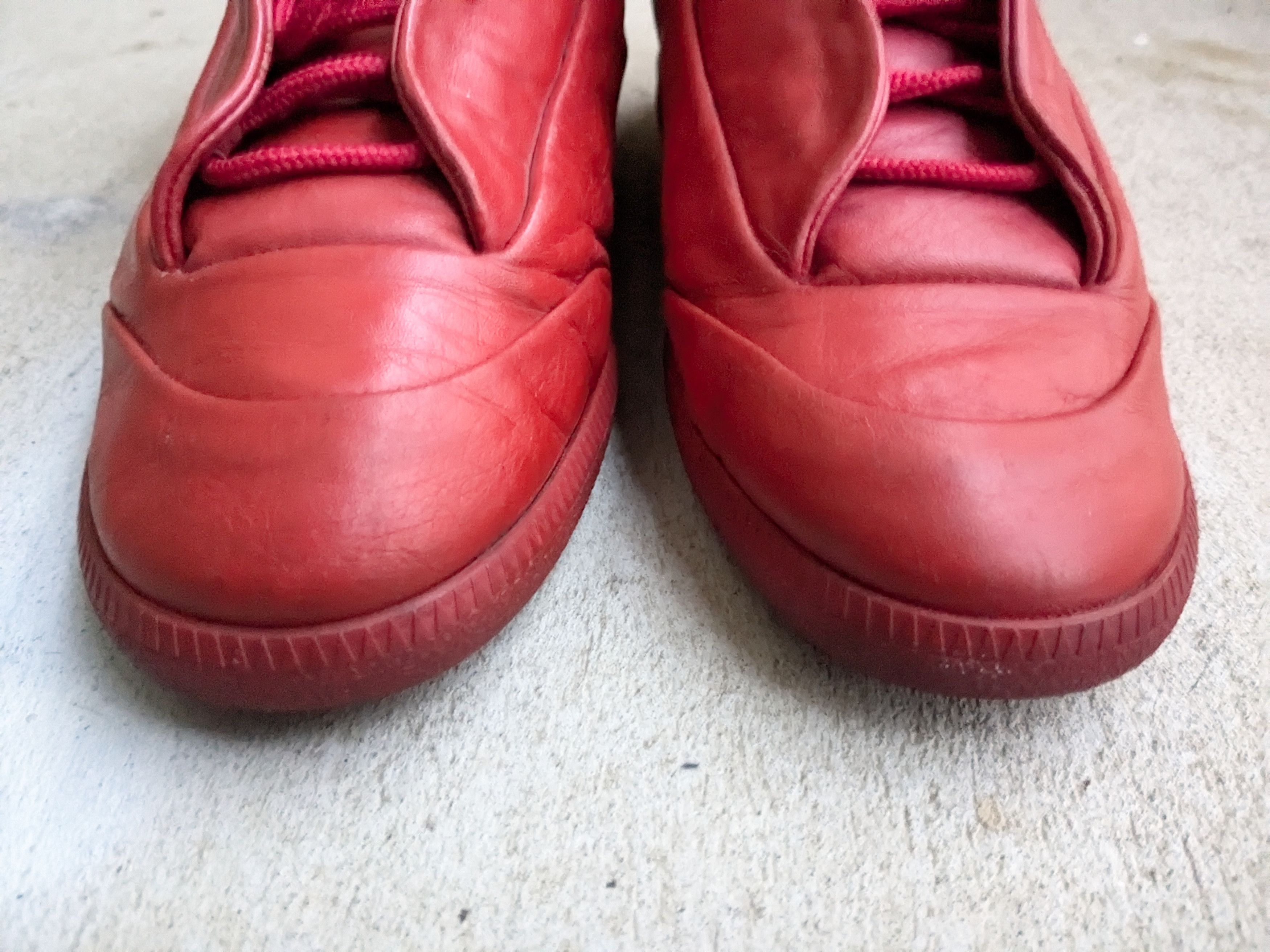 Maison Margiela Maison Margiela Future Red 11 44 Leather High Tops Size US 11 / EU 44 - 2 Thumbnail