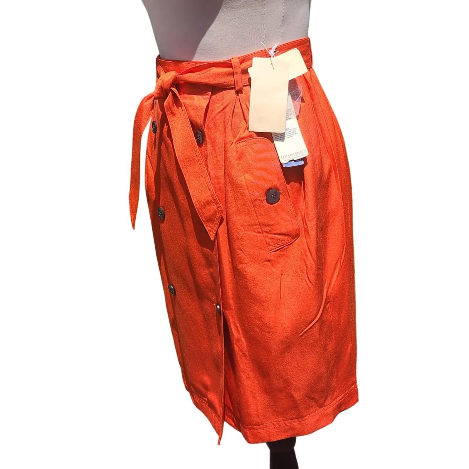 Designer Ann Klein. 80s 100% Silk Skirt Knee Length Pencil Skirt. 4 Size 27" / US 4 / IT 40 - 7 Thumbnail