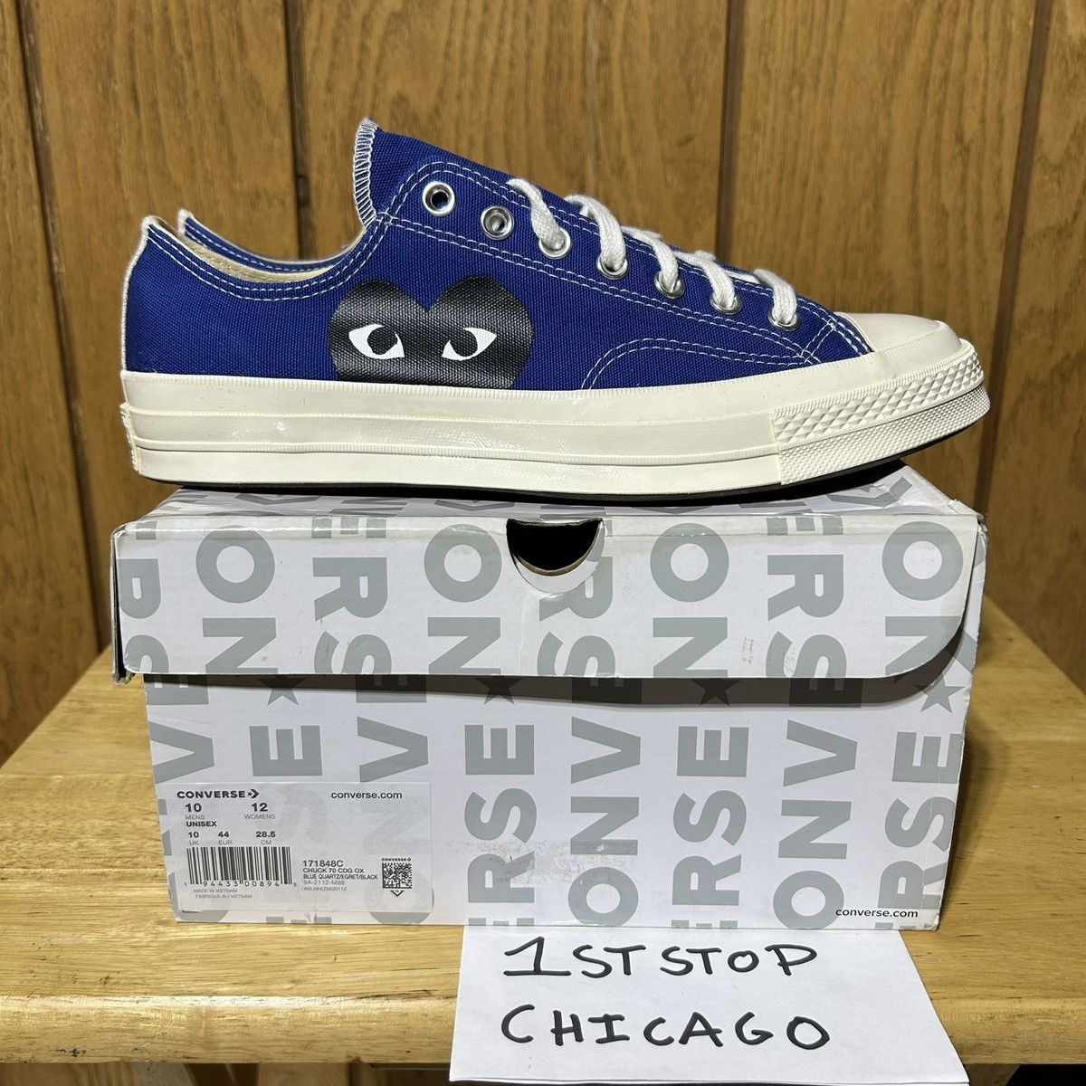Comme des Garcons PLAY × Converse Converse Chuck Taylor Low x CDG Comme Des Garcons Sz 10 NEW Size US 10 / EU 43 - 1 Thumbnail