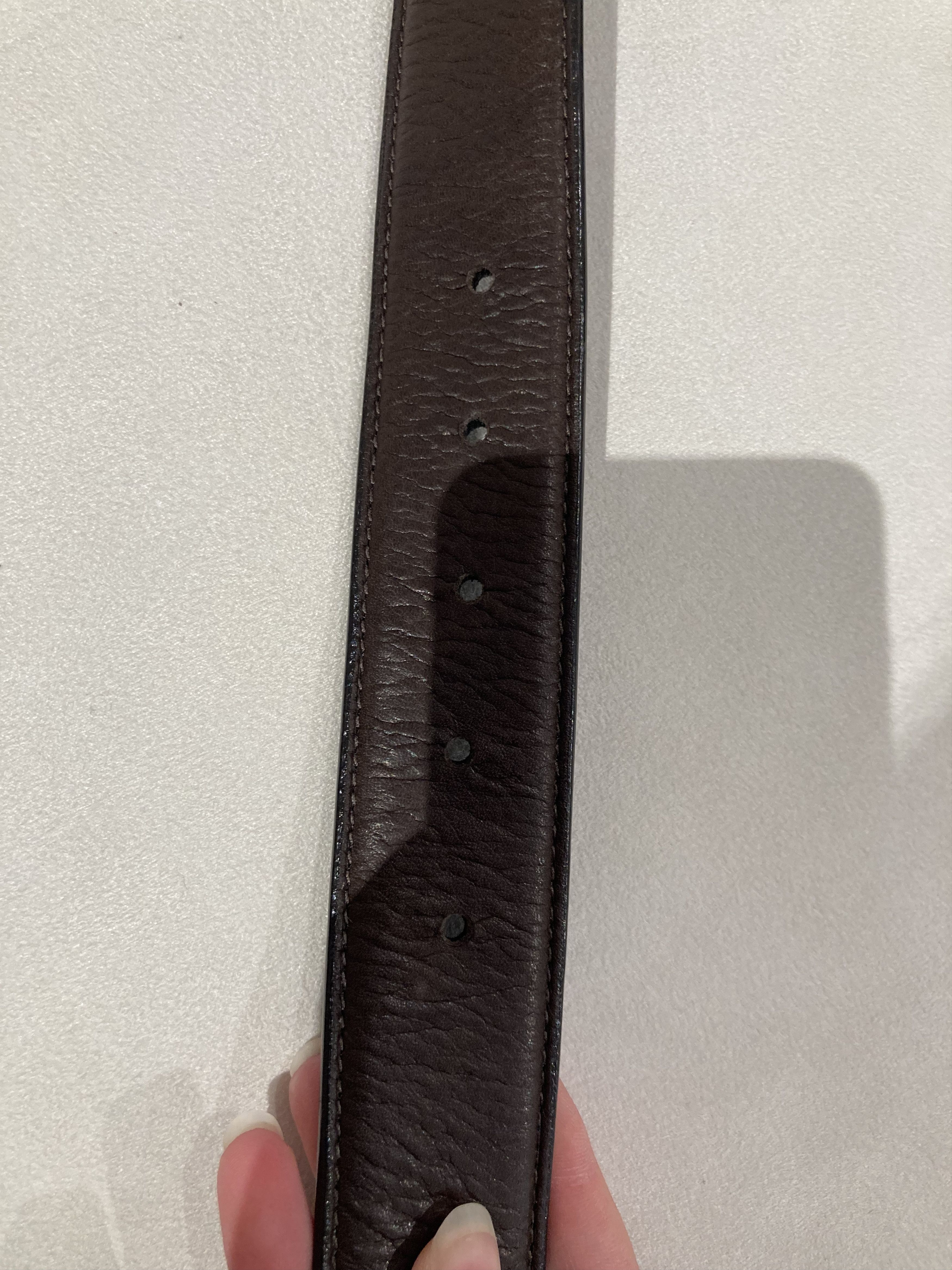 Chrome Hearts Chrome Hearts Silver Oval Keeper Cross Vine Brown Belt Size ONE SIZE - 9 Thumbnail