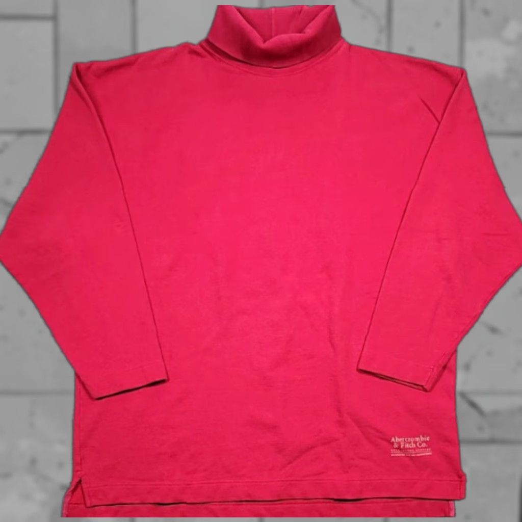 Abercrombie & Fitch VINTAGE Abercrombie & Fitch Shirt 90s Big Red Long Sleeve Turtleneck Pullover Mens L Hoodie? Size US L / EU 52-54 / 3 - 1 Thumbnail
