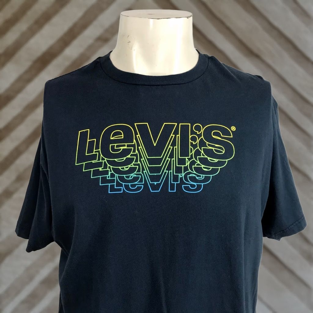 Levi's Levi's Men's Short Sleeve T-Shirt Graphic Print Crew Neck Dark Blue L Size US L / EU 52-54 / 3 - 1 Thumbnail