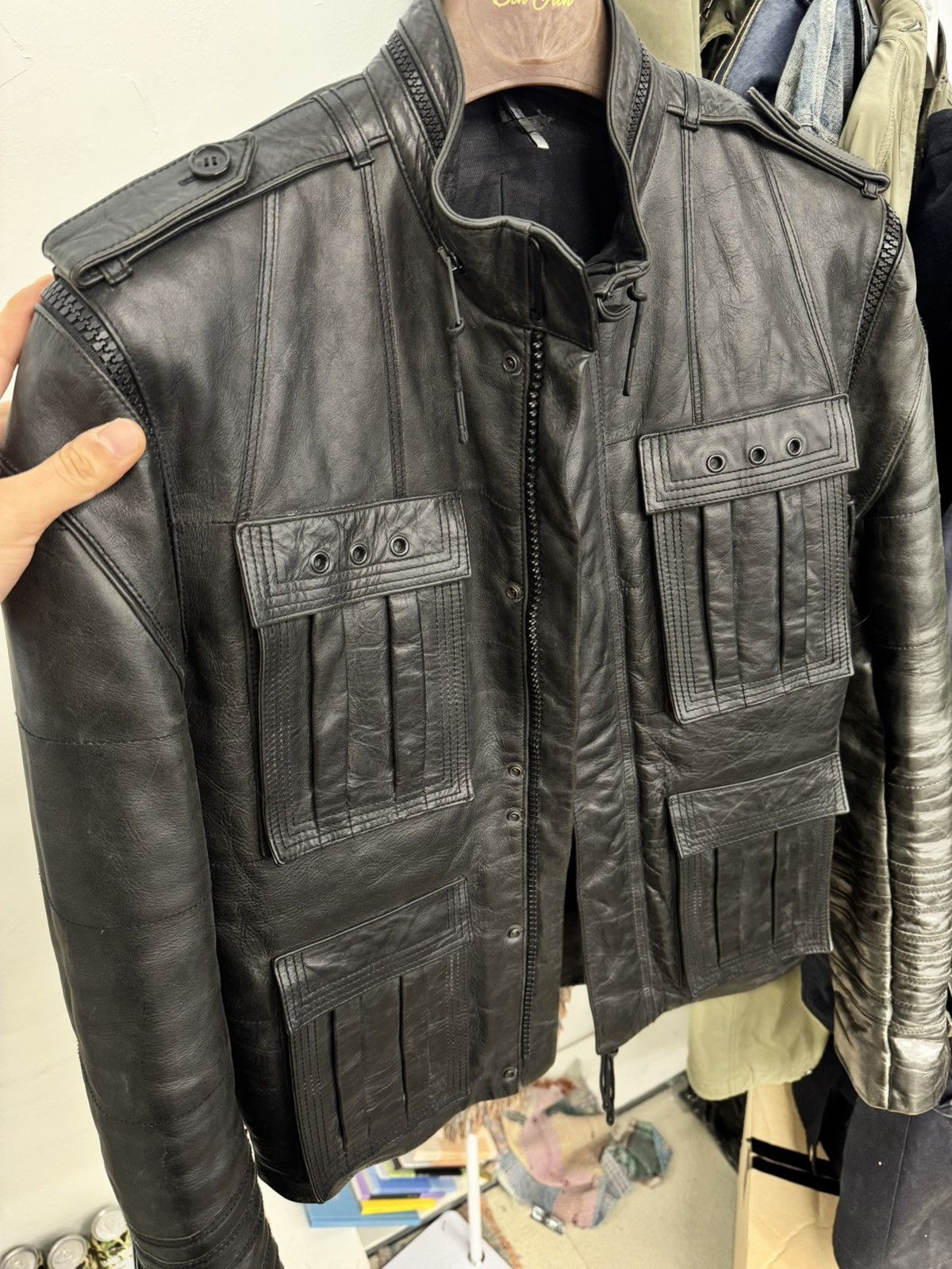 Dior Diorhomme luster Leather M-65 napoleon jacket Size US M / EU 48-50 / 2 - 11 Thumbnail
