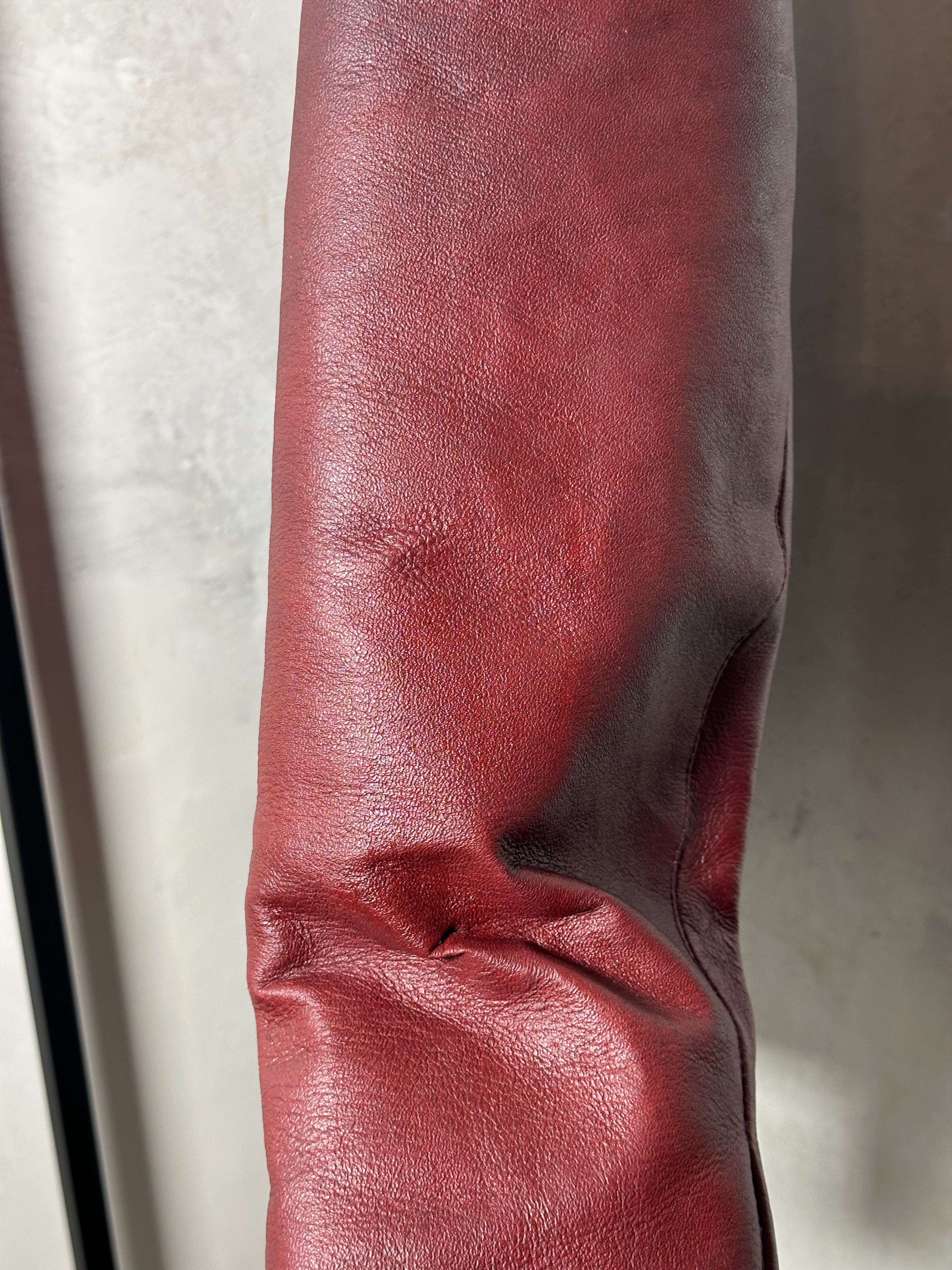 Genuine Leather Custom Made Leather BBS Burgundy Leather Jacket Size US XL / EU 56 / 4 - 11 Thumbnail