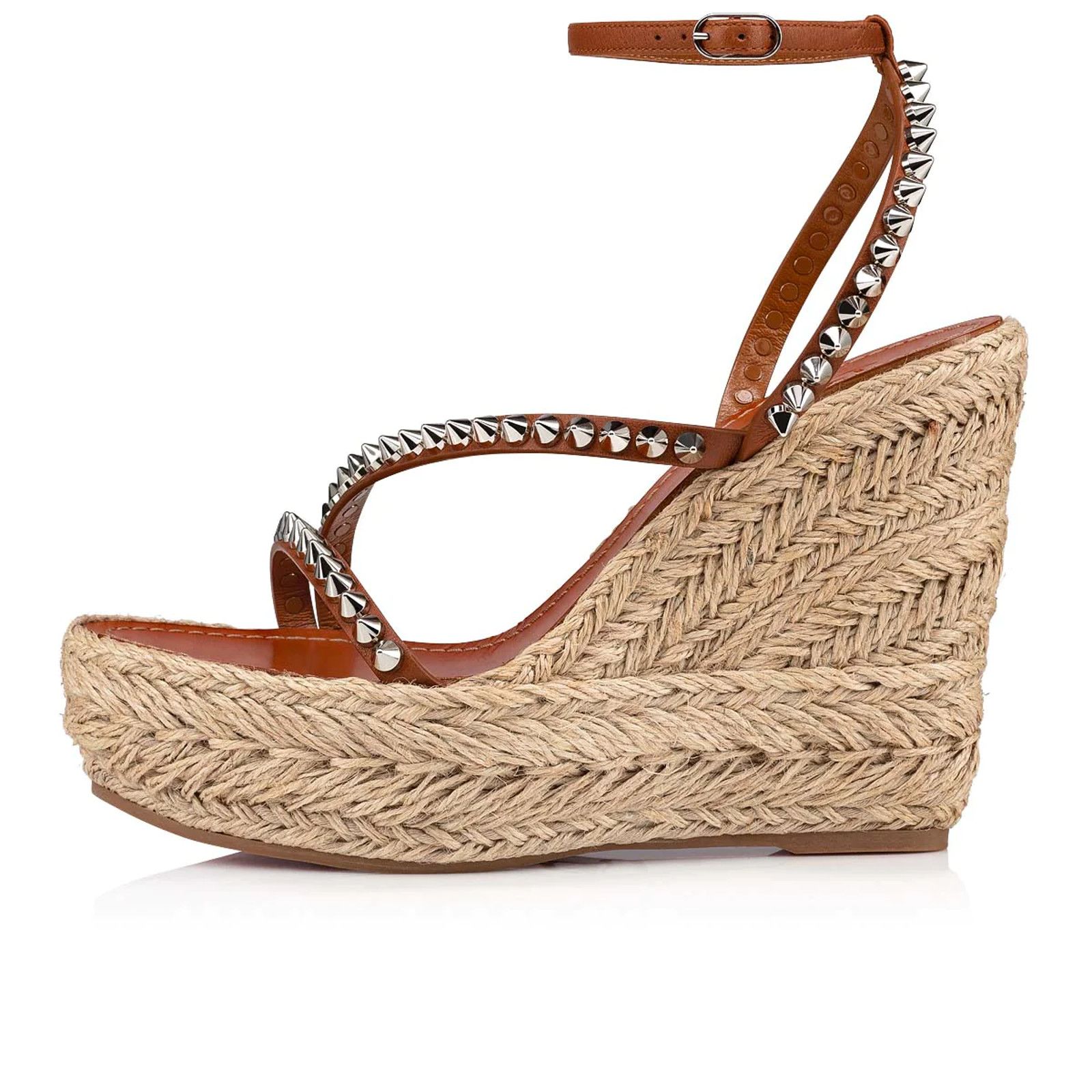 Christian Louboutin Mafaldina Zeppa 120 Brown Platform Wedge Sandal Heel Pump 39 Size US 9 / IT 39 - 3 Thumbnail