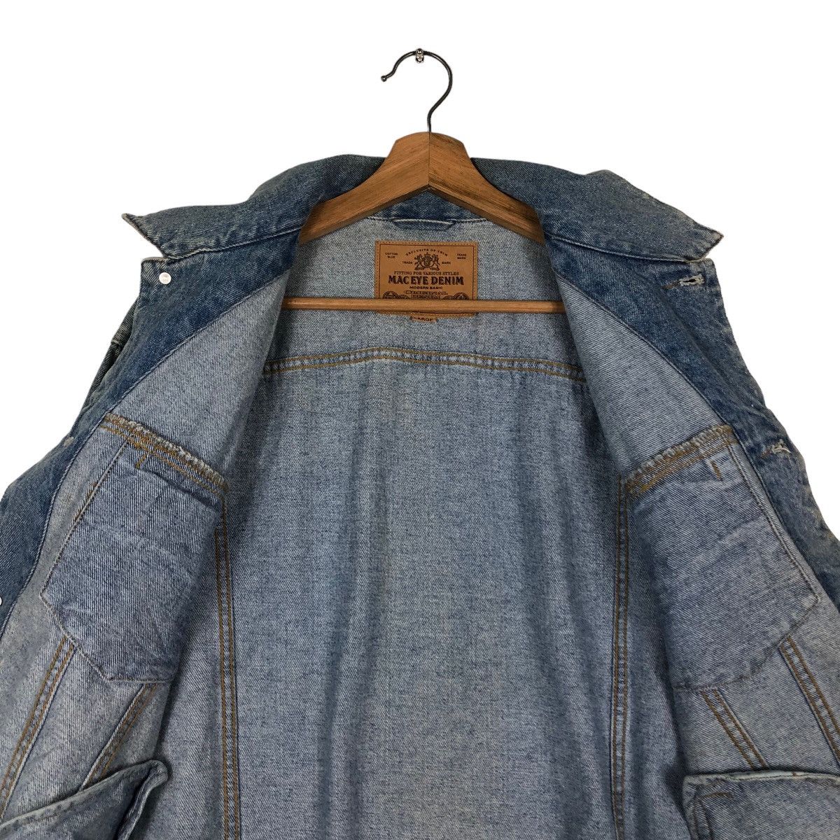 Japanese Brand 🔥Vintage Mac Eye Denim Trucker Biker Jacket Toyo Enterprise Size US L / EU 52-54 / 3 - 14 Thumbnail