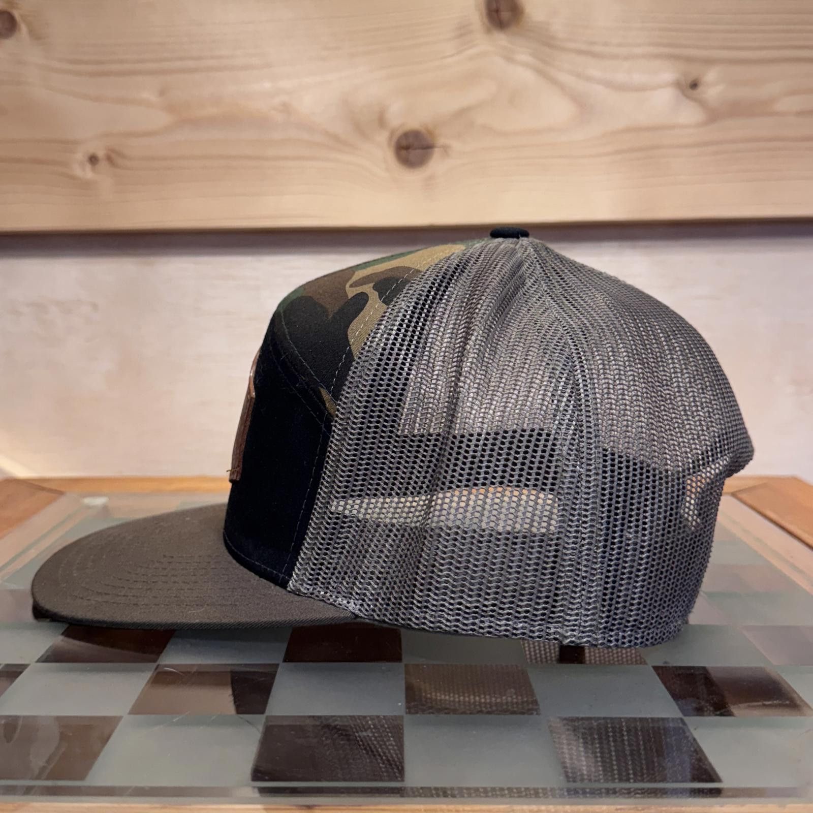 Designer Richardson 7FIVE Snap Back Hat Camo Military Leather Patch Size ONE SIZE - 7 Thumbnail