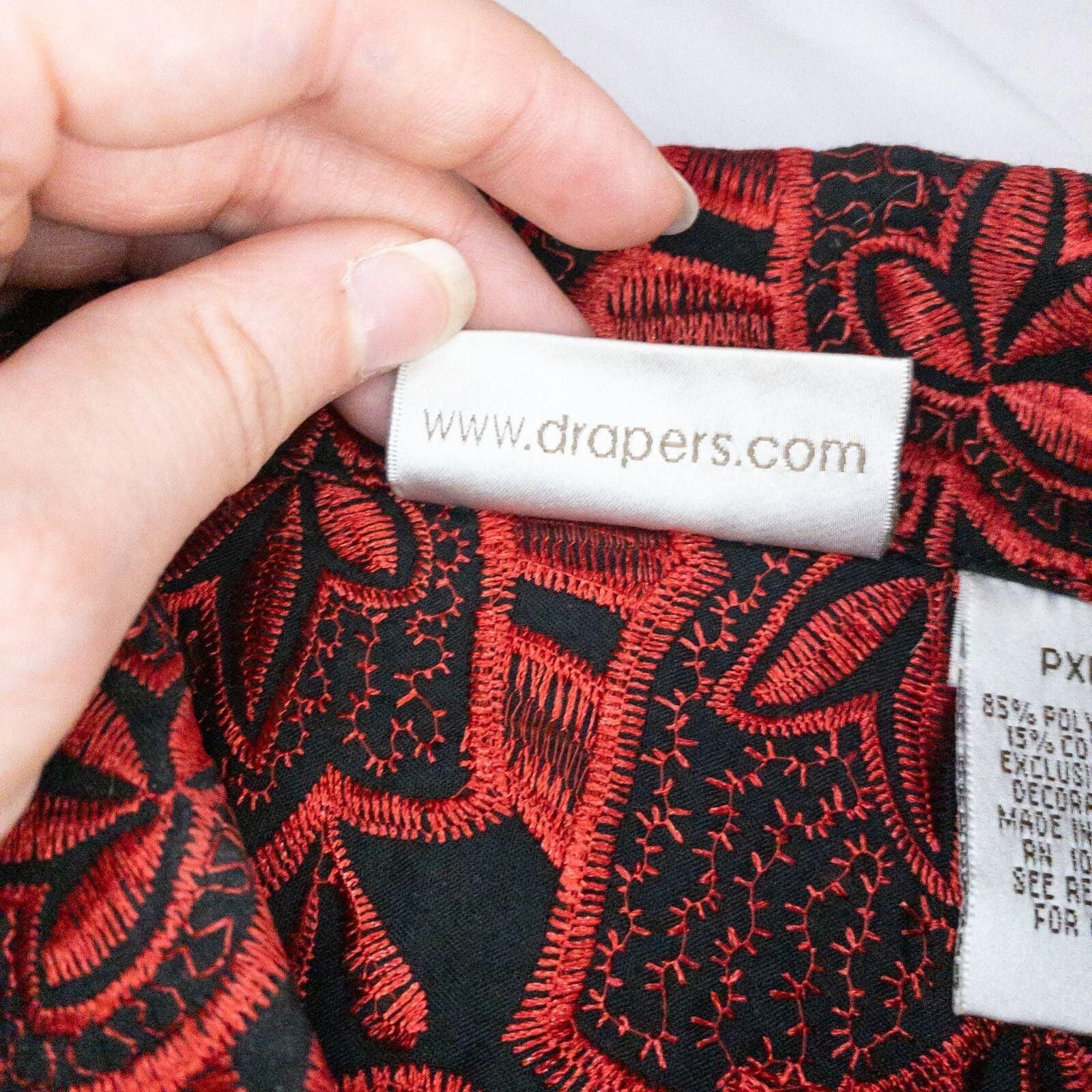 Other Drapers & Damons Black Red Jacket Womens XLarge Petite Size L / US 10 / IT 46 - 12 Thumbnail