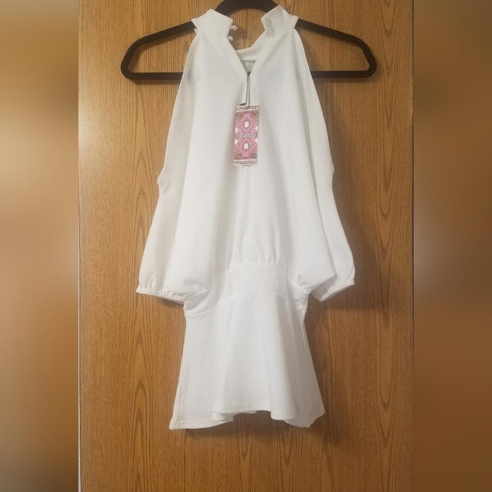 Boohoo NWT Boohoo White Cold Shoulder Top Size 2 Size XS / US 0-2 / IT 36-38 - 2 Thumbnail
