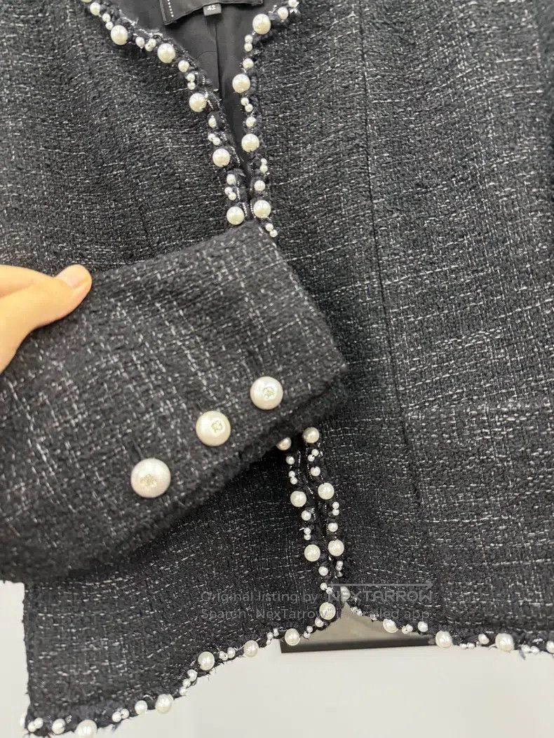 Chanel Chanel 25P black pearl jacket Size M / US 6-8 / IT 42-44 - 2 Thumbnail