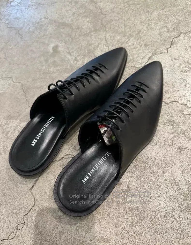 Ann Demeulemeester Ann Demeulemeester 37 black strappy slippers Size US 6.5 / IT 36.5 - 2 Thumbnail