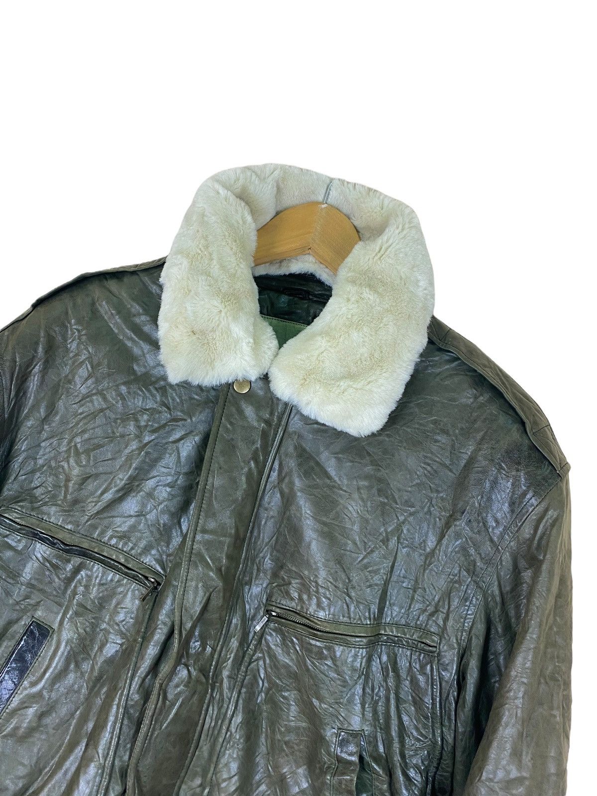 Vintage Leather The Jet Age Attached Fur Collar Flight Jacket Size US M / EU 48-50 / 2 - 5 Thumbnail